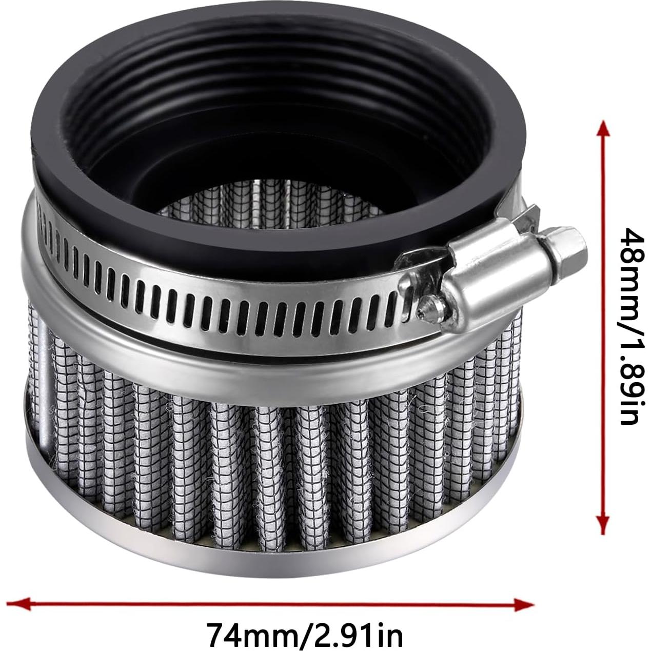 Filtro de Aire Limpiador Universal Deflife 60-62mm para Motocicleta