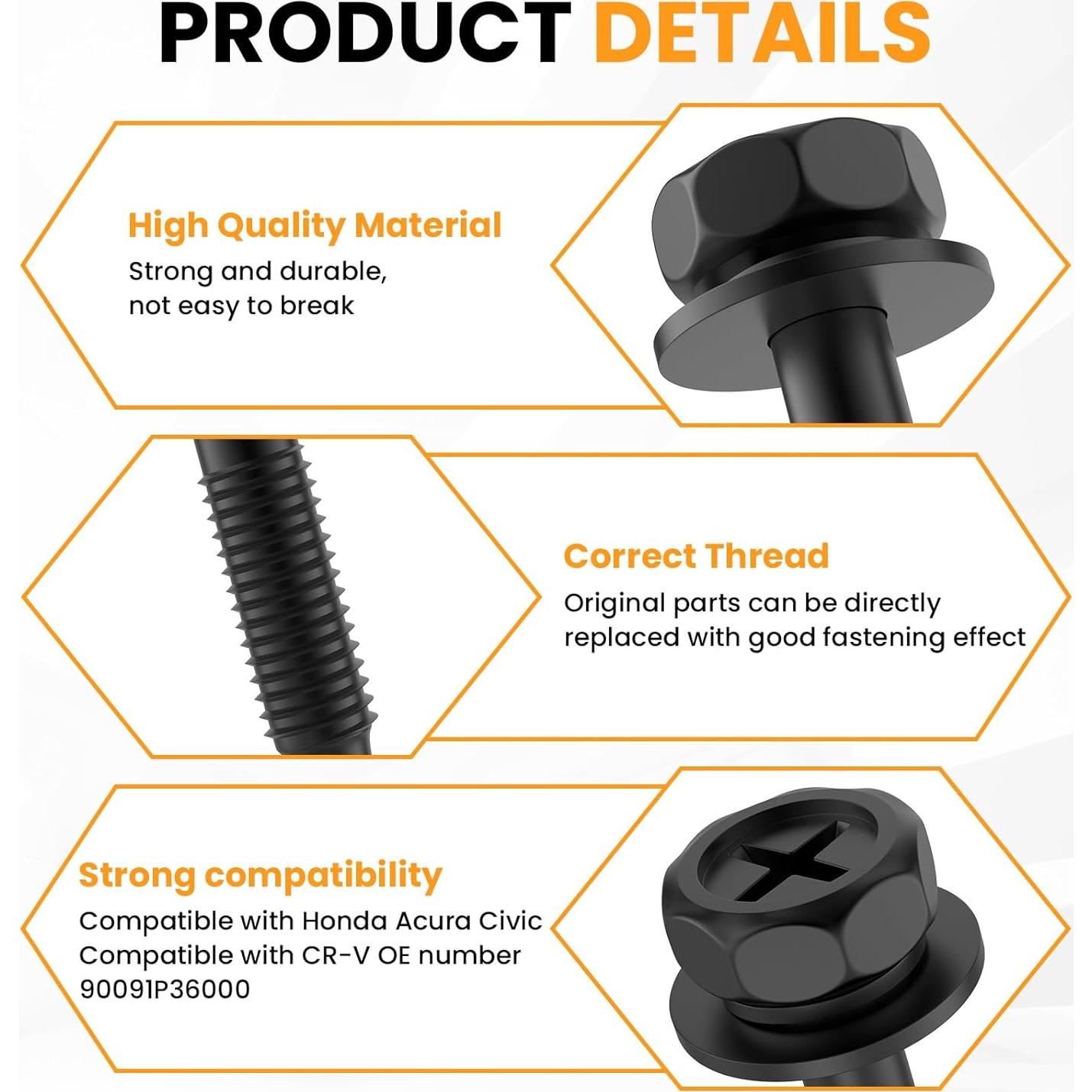 4 Pcs Sujetador de Filtro de Aire DALQUIS 41085 Compatible Honda