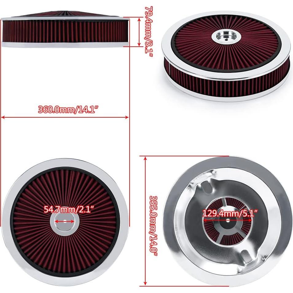 Filtro de Aire Redondo PTNHZ 35.56cm x 7.87cm Universal