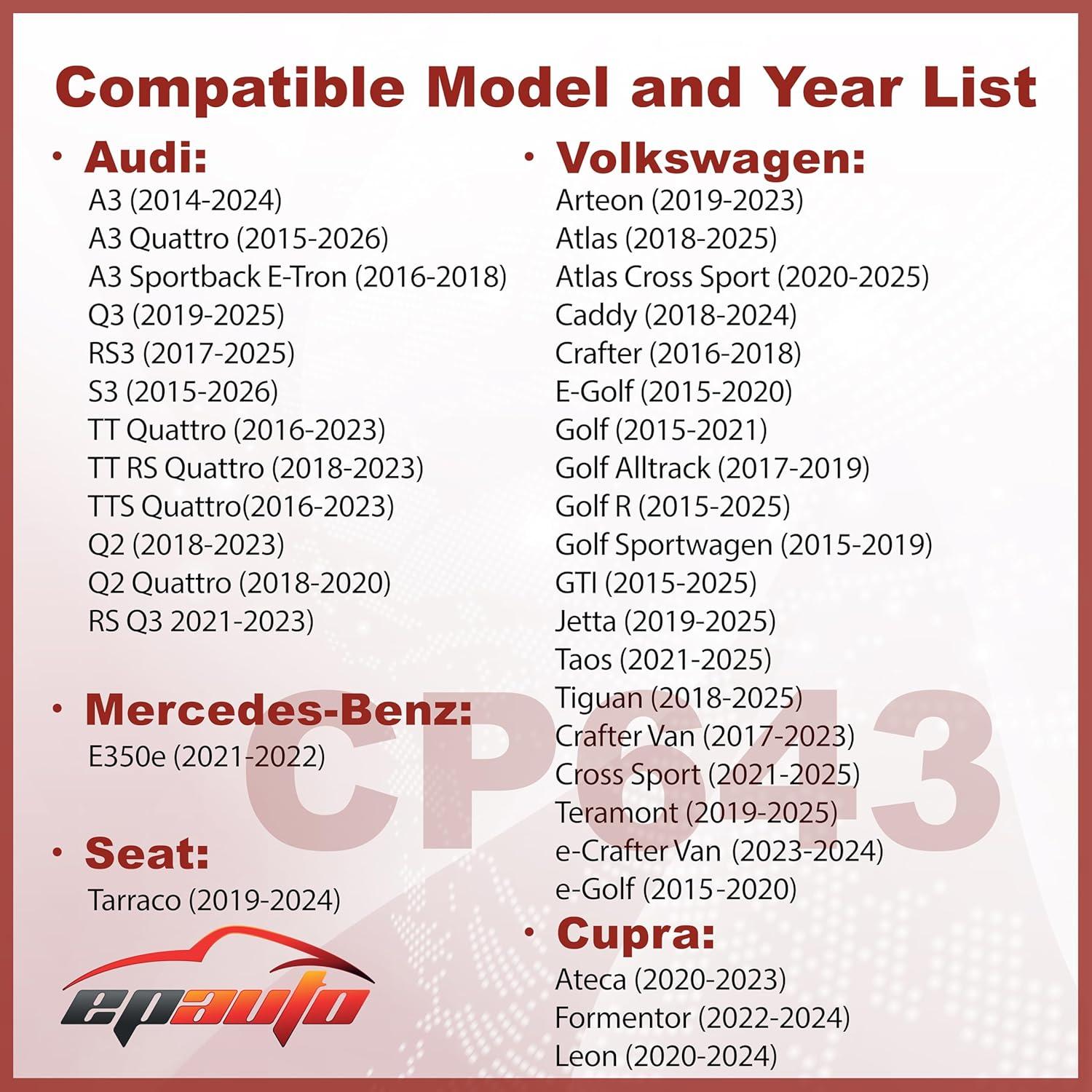 Filtro de Aire de Cabina EPAuto CP643 para Audi y Volkswagen