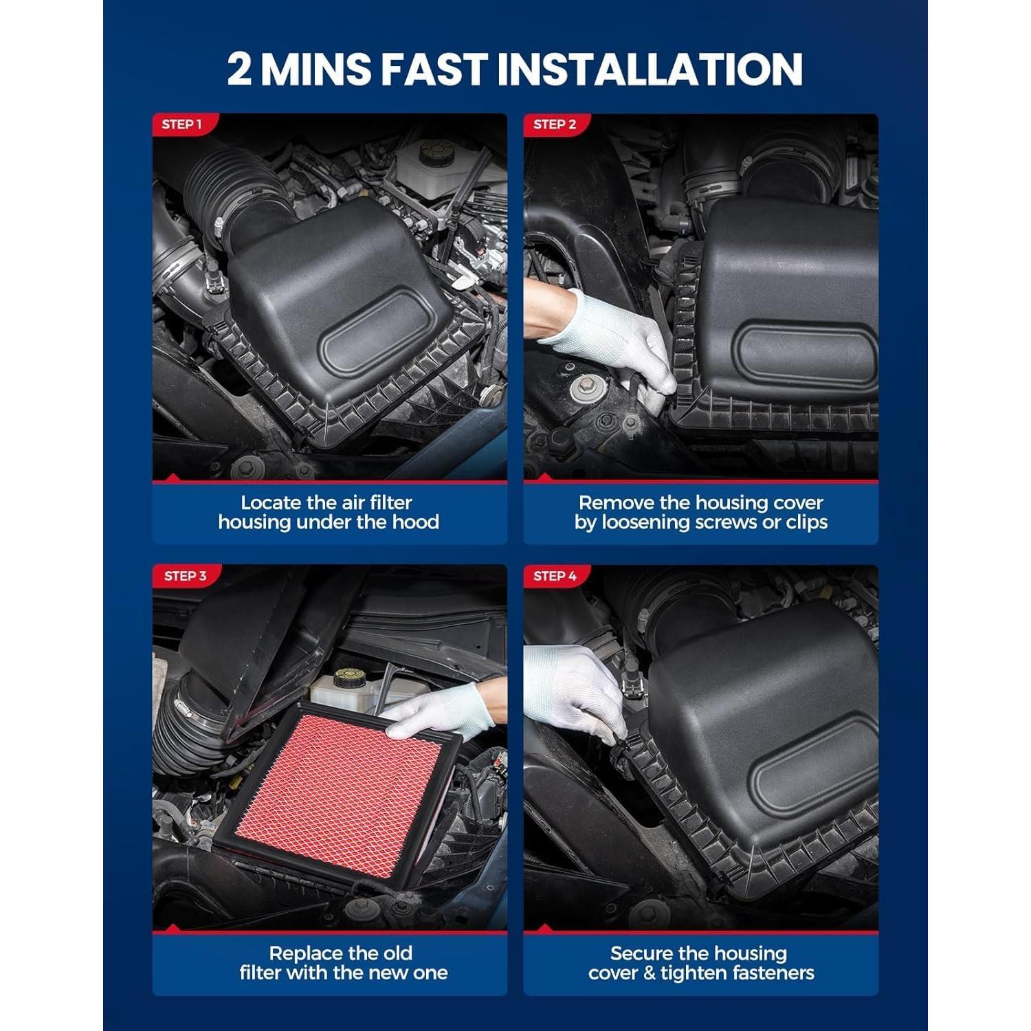 Filtro de Aire KAX CA10997 para Ford Fiesta 2011-2019