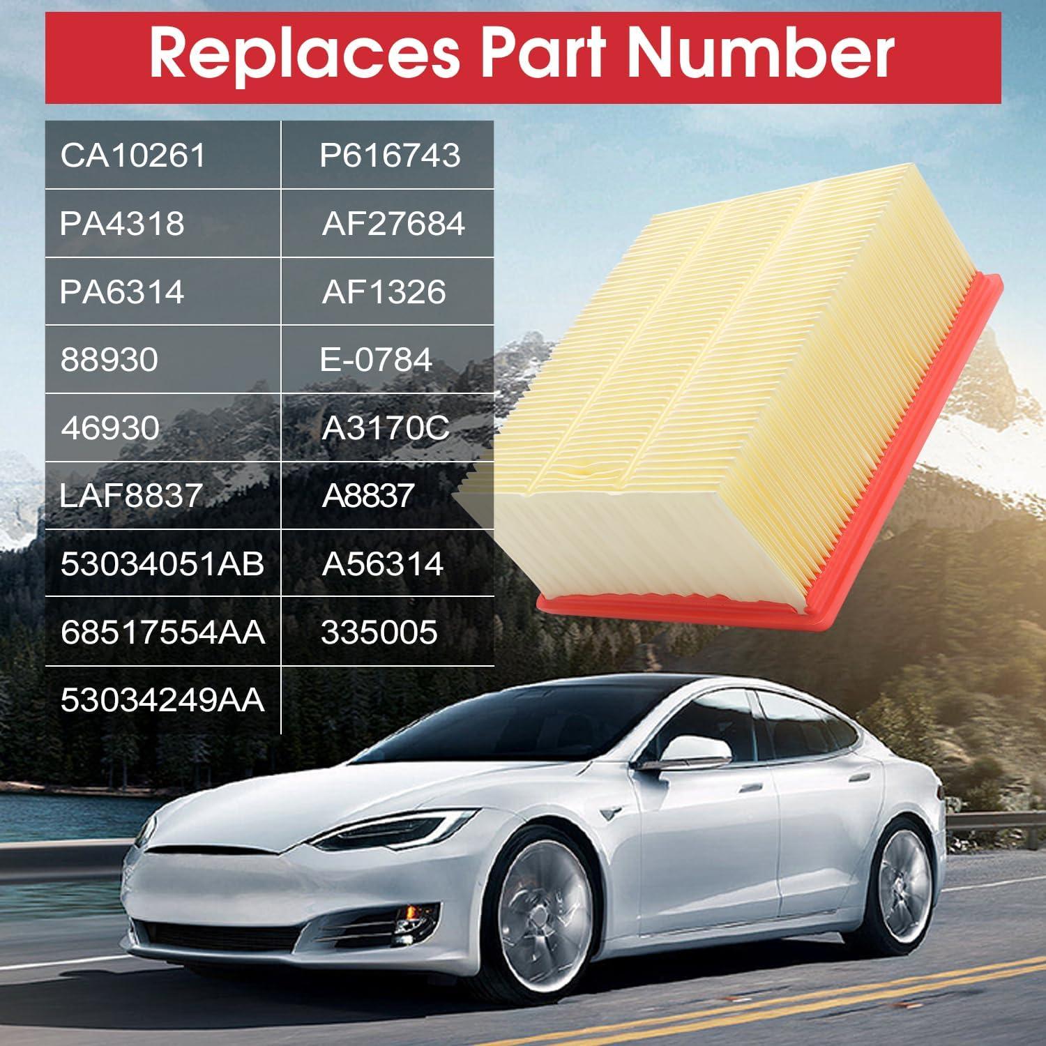 Filtro de Aire NuFlySic 53034051AB para Dodge Ram 2500 3500 6.7L Diesel