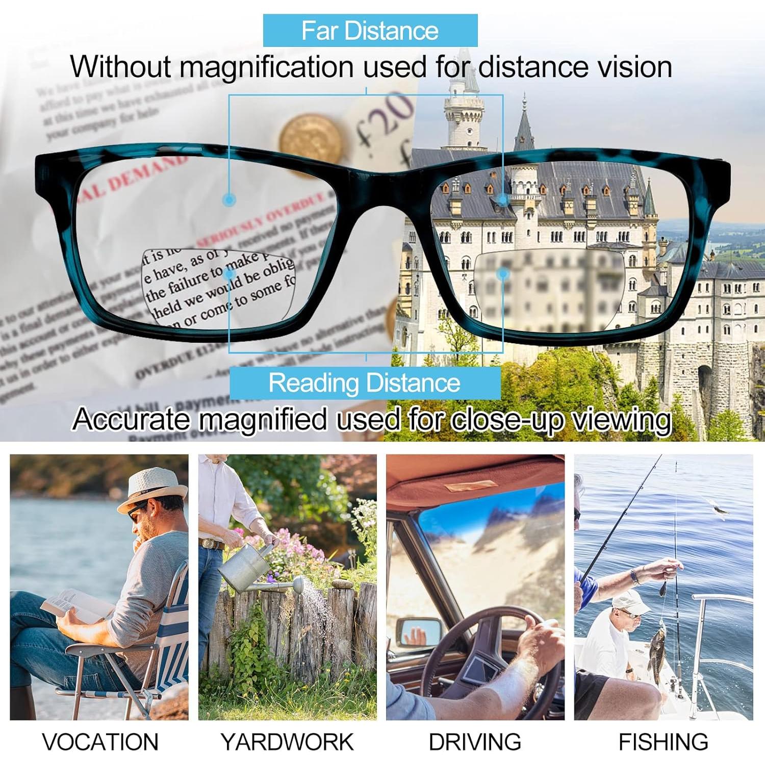 Gafas de lectura bifocal OCCI CHIARI UV400 azul 2.5x