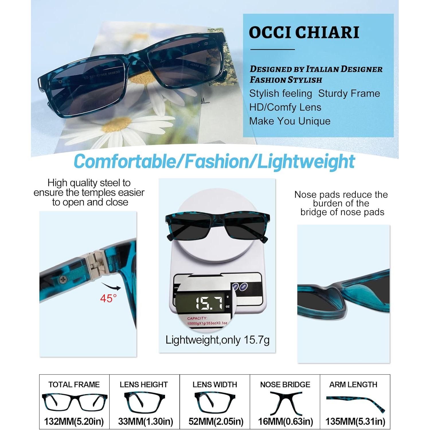 Gafas de lectura bifocal OCCI CHIARI UV400 azul 3.5x