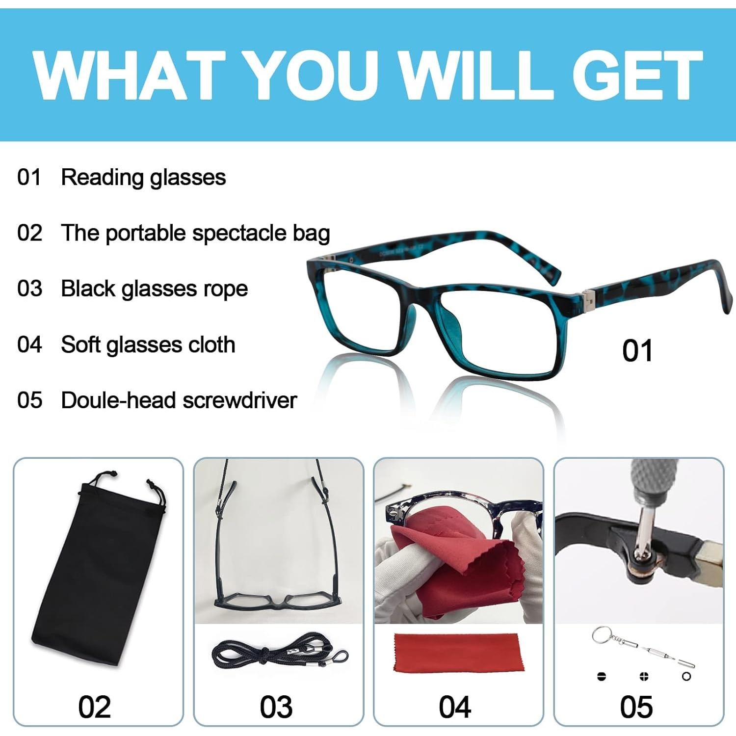 Gafas de Lectura Bifocales OCCI CHIARI UV400 Azul 1.0x