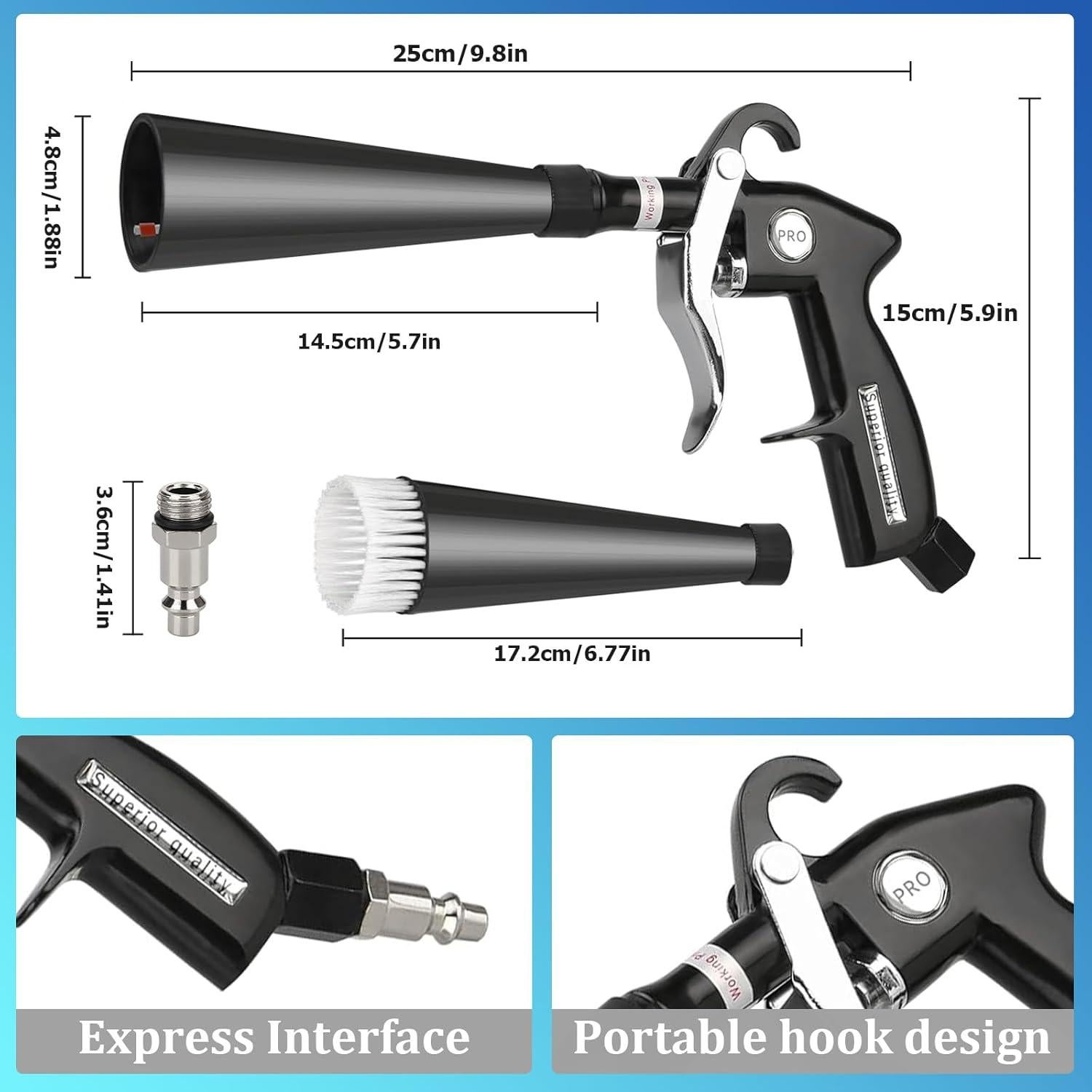 Pistola de Limpieza Tornado Genérico - Soplador de Aire 416g