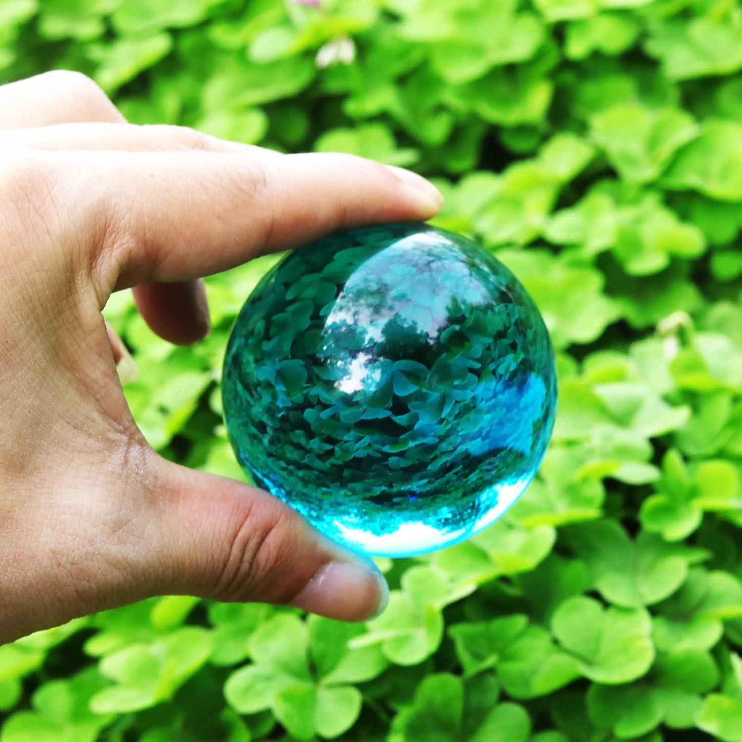 Bola de Cristal K9 60mm LONGWIN con Soporte Azul Lago