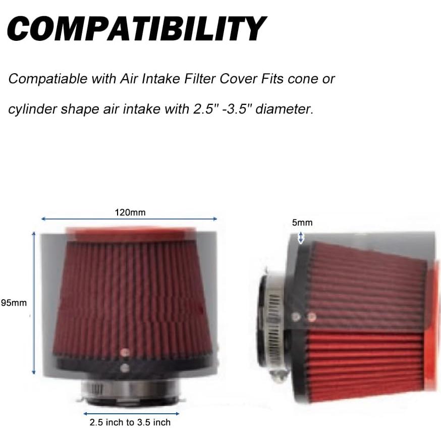 Cubierta de Filtro de Aire RULLINE con Escudo Térmico 6.35-8.89 cm