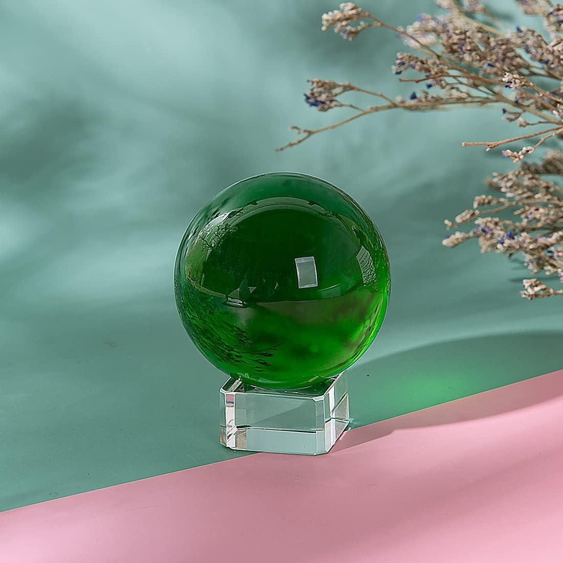 Bola de Cristal K9 60mm LONGWIN con Soporte Verde