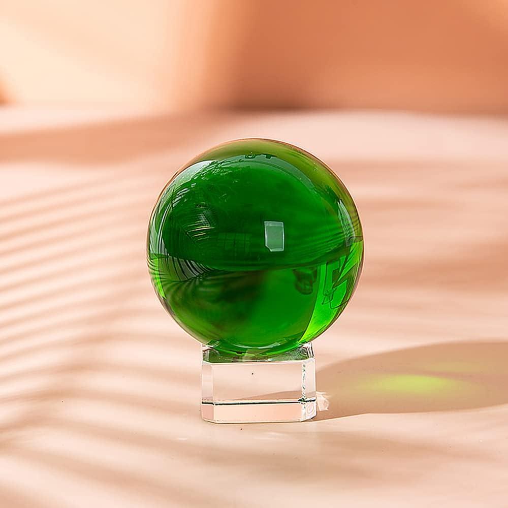 Bola de Cristal K9 60mm LONGWIN con Soporte Verde