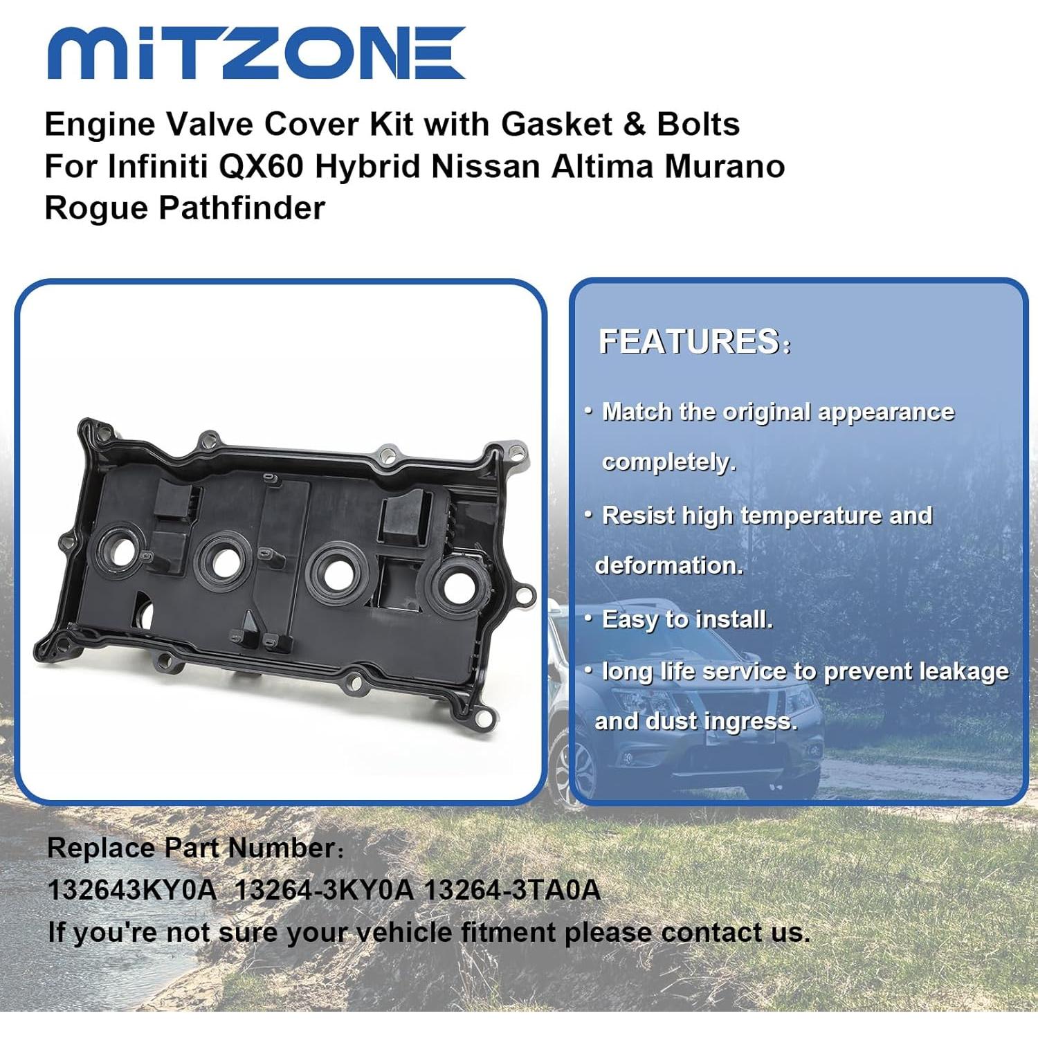 Cubierta de Válvula MITZONE para Nissan Altima/Rogue 2014-2017