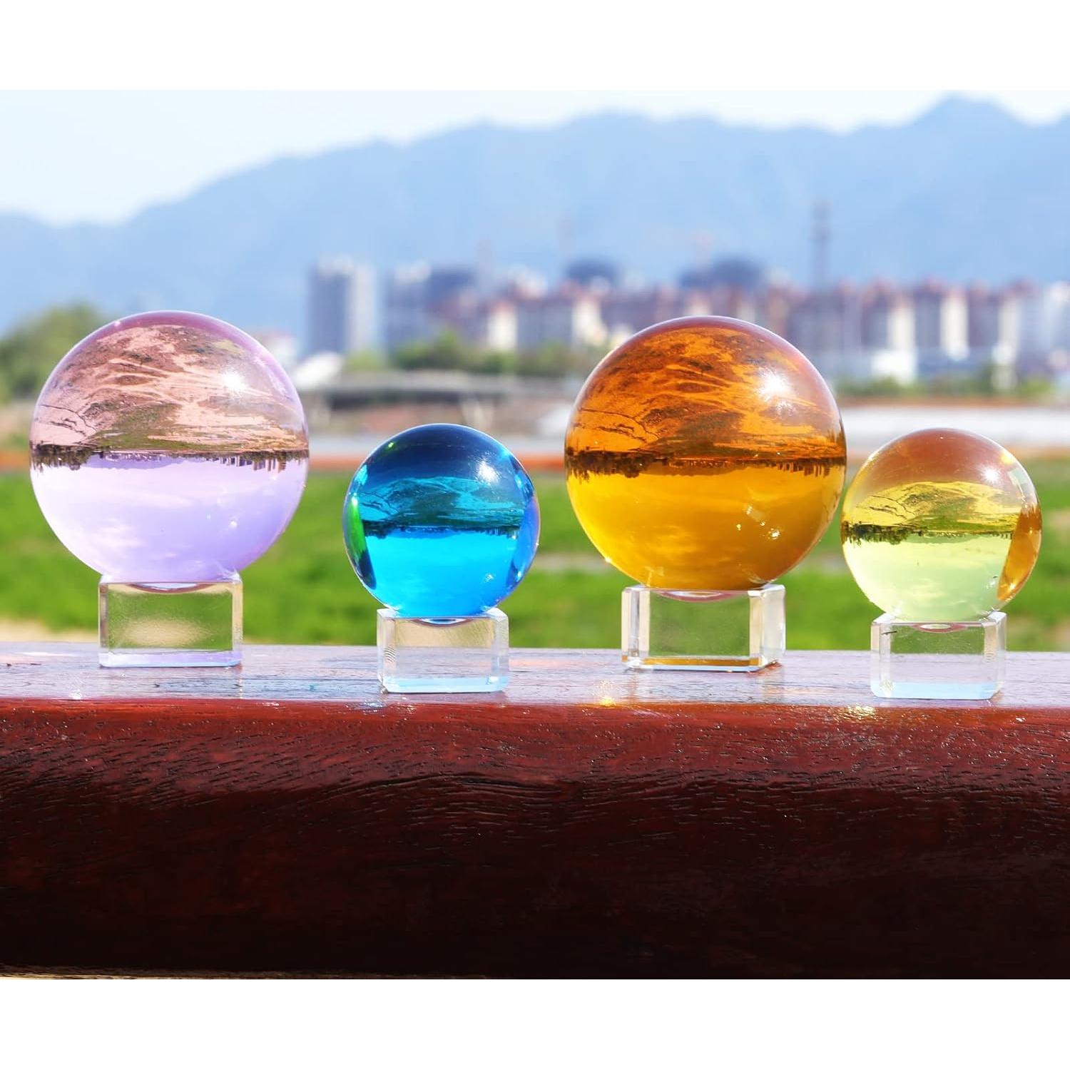 Bola de Cristal K9 60mm LONGWIN Rosa con Soporte