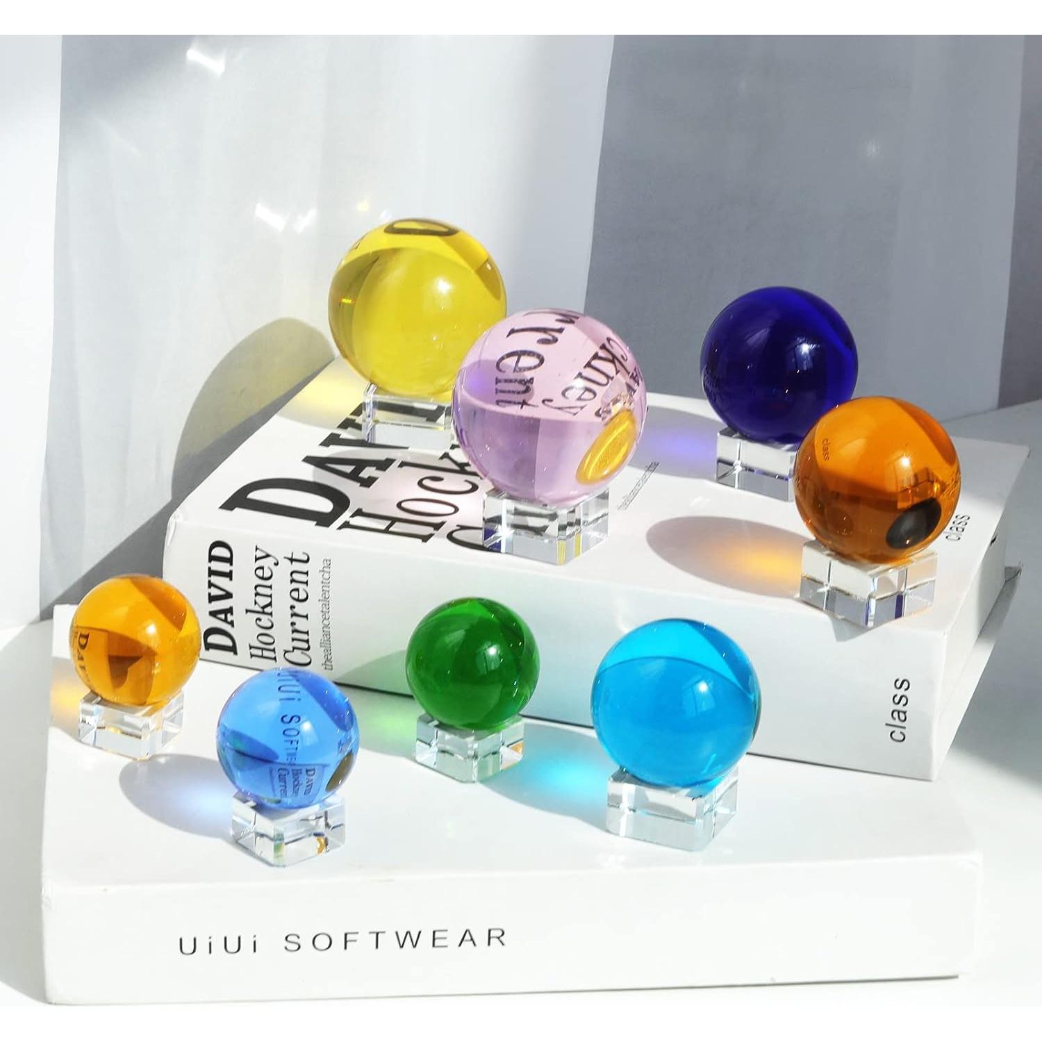 Bola de Cristal K9 60mm LONGWIN Rosa con Soporte