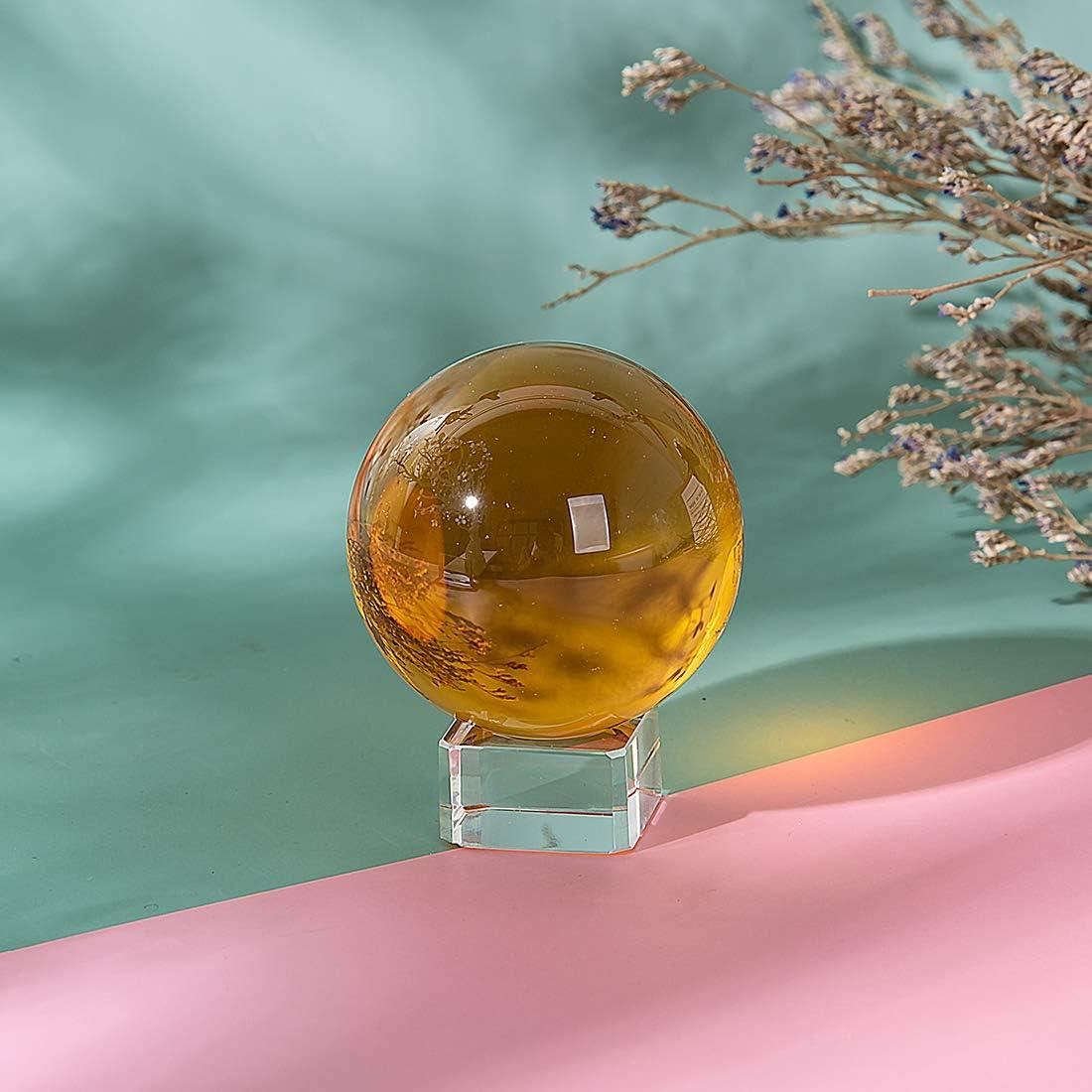 Bola de Cristal K9 50mm LONGWIN con Soporte Ámbar