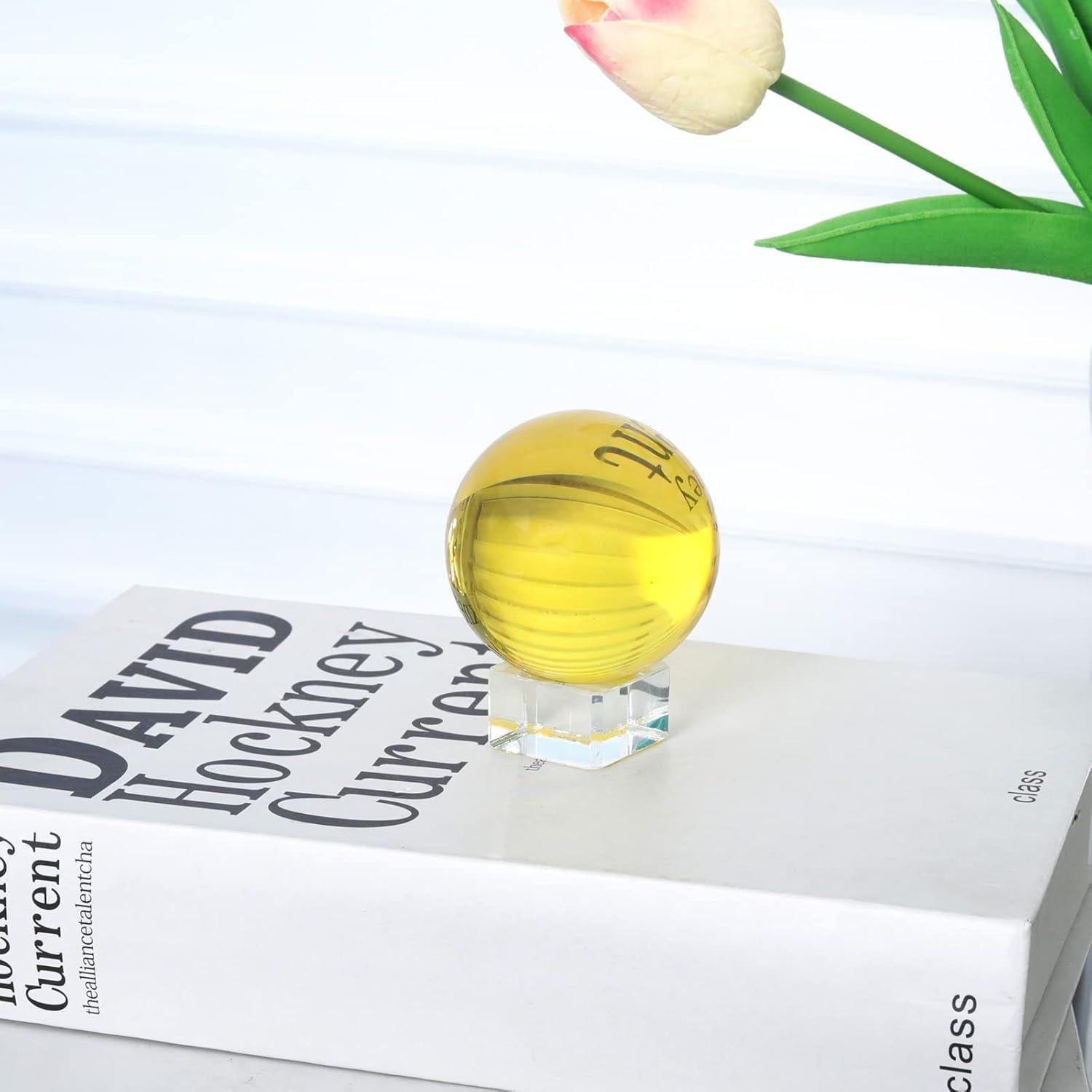 Bola de Cristal K9 LONGWIN 40mm Amarillo para Feng Shui