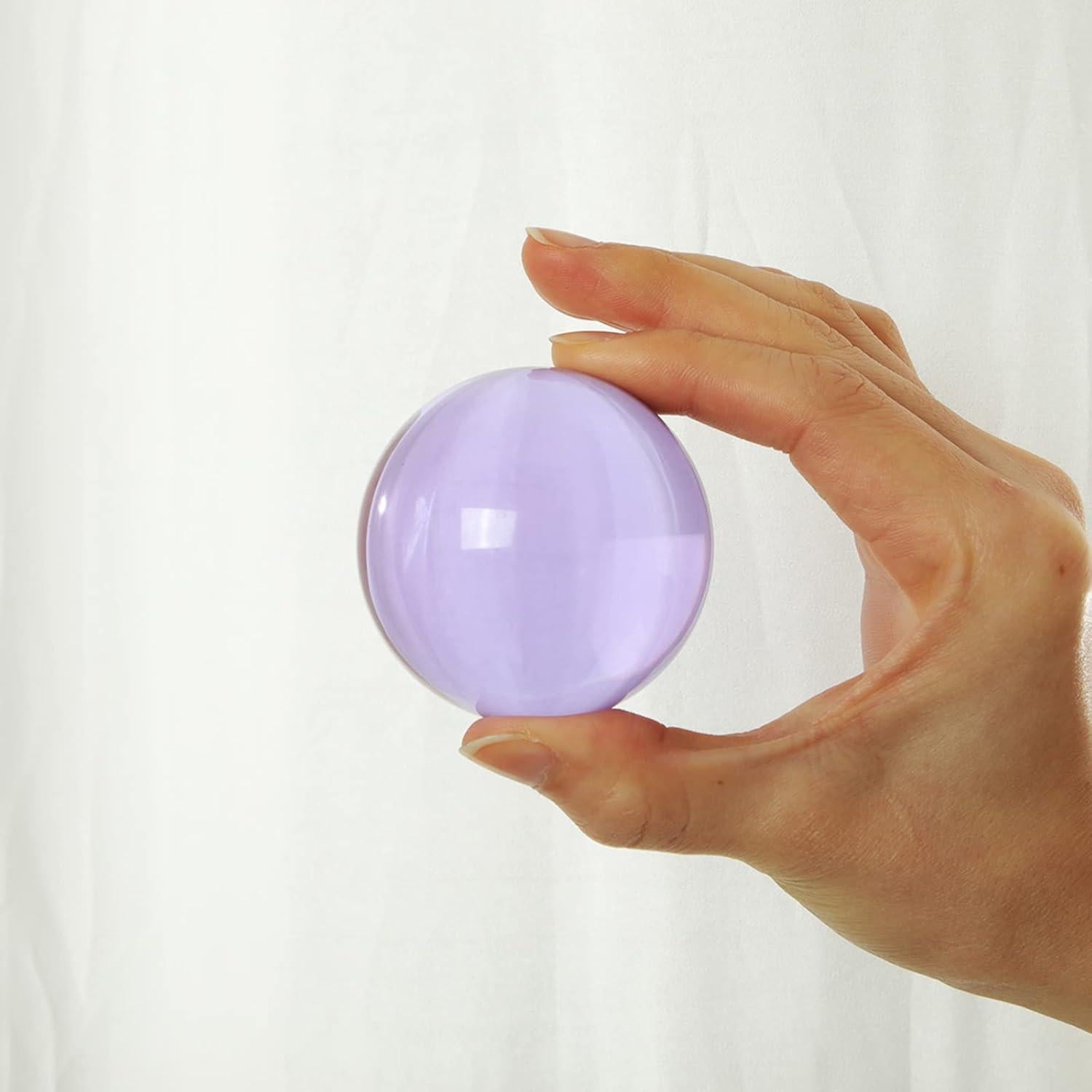 Bola de Cristal K9 60mm LONGWIN con Soporte Gratis Púrpura