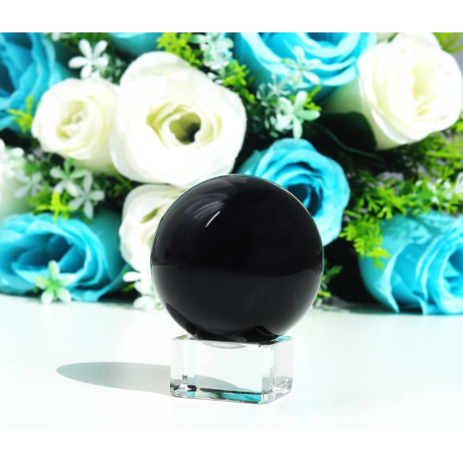 Bola de Cristal K9 60mm LONGWIN con Soporte Gratis Negro