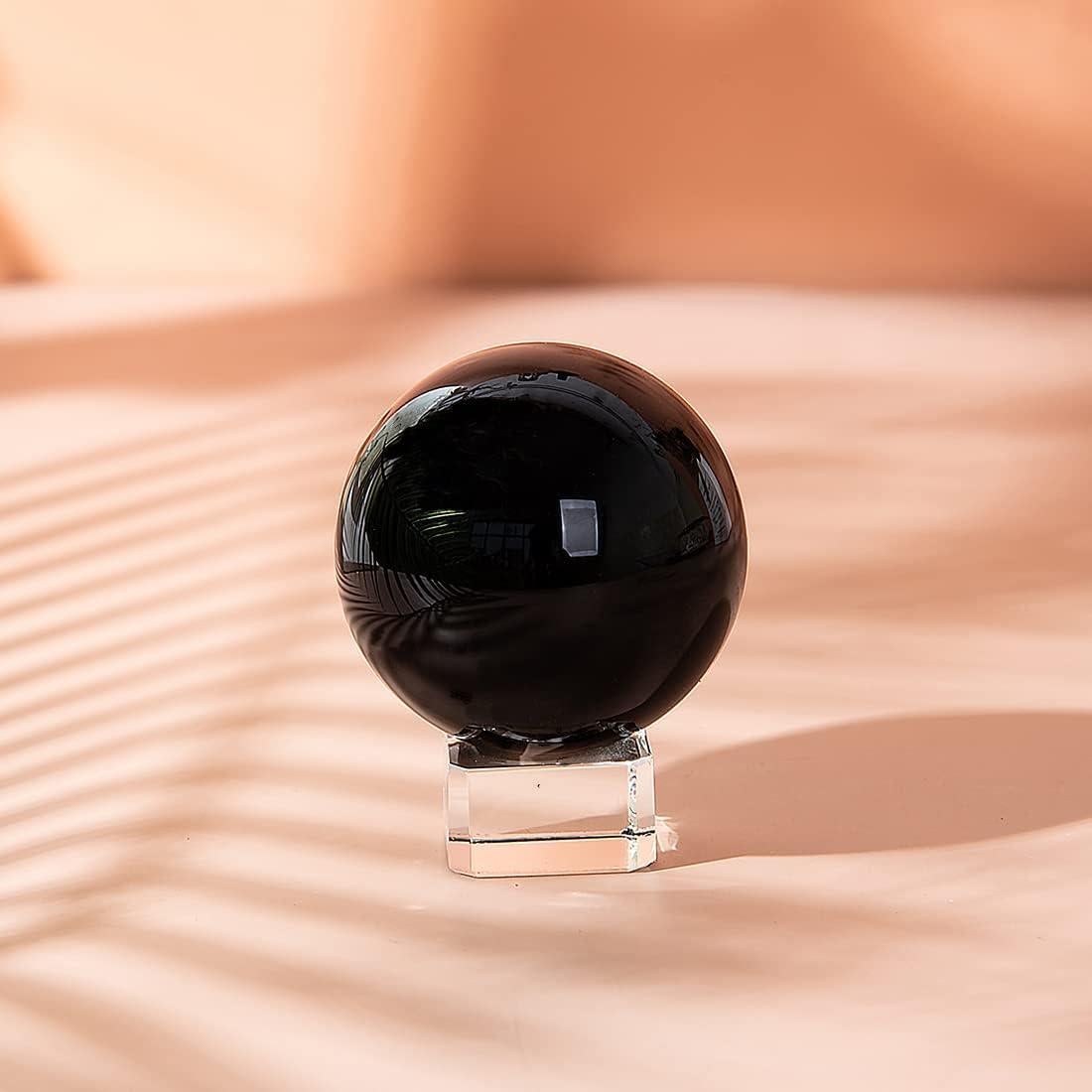 Bola de Cristal K9 60mm LONGWIN con Soporte Gratis Negro