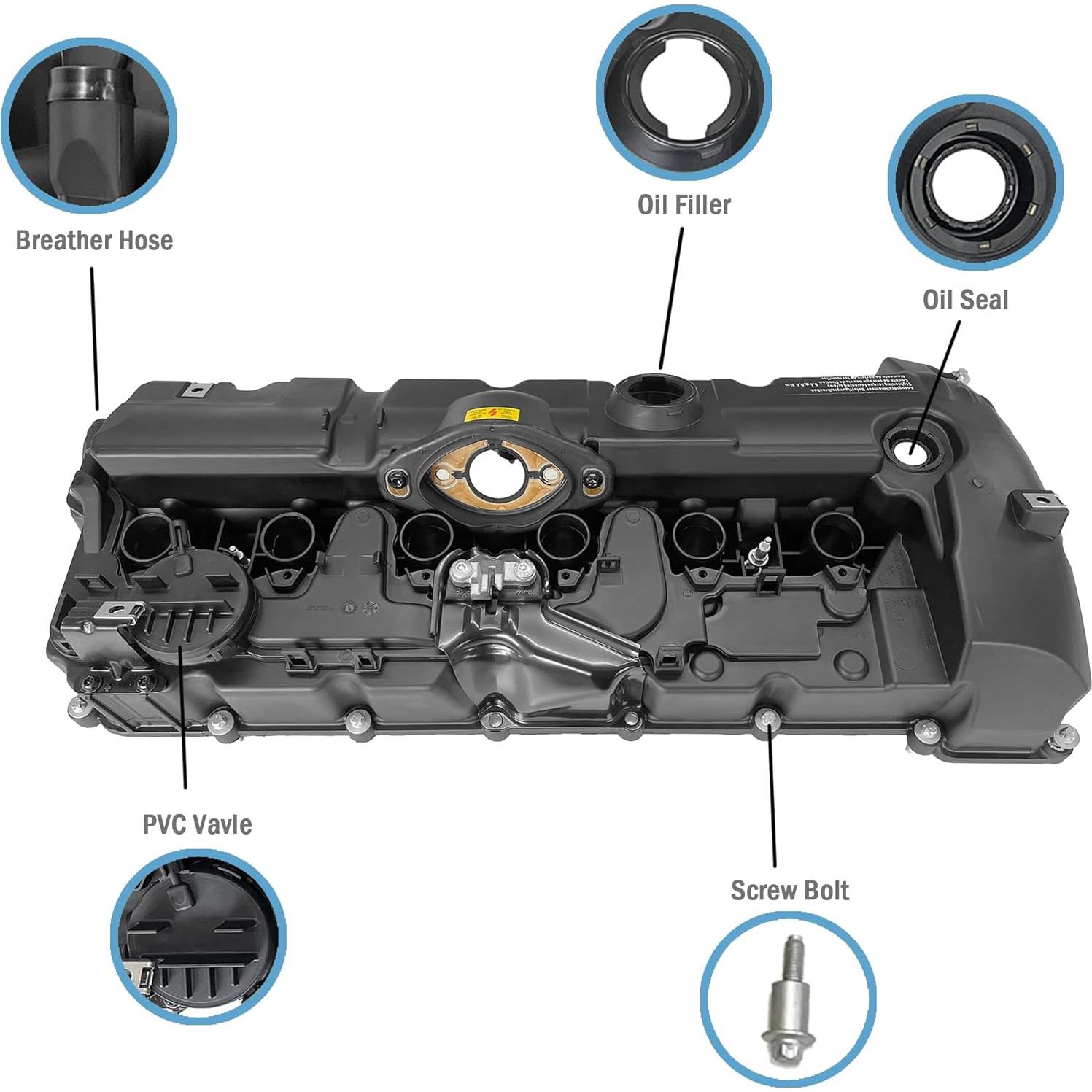 Cubierta de Válvula del Motor Sumyola N52 para BMW 128i 328i 528i