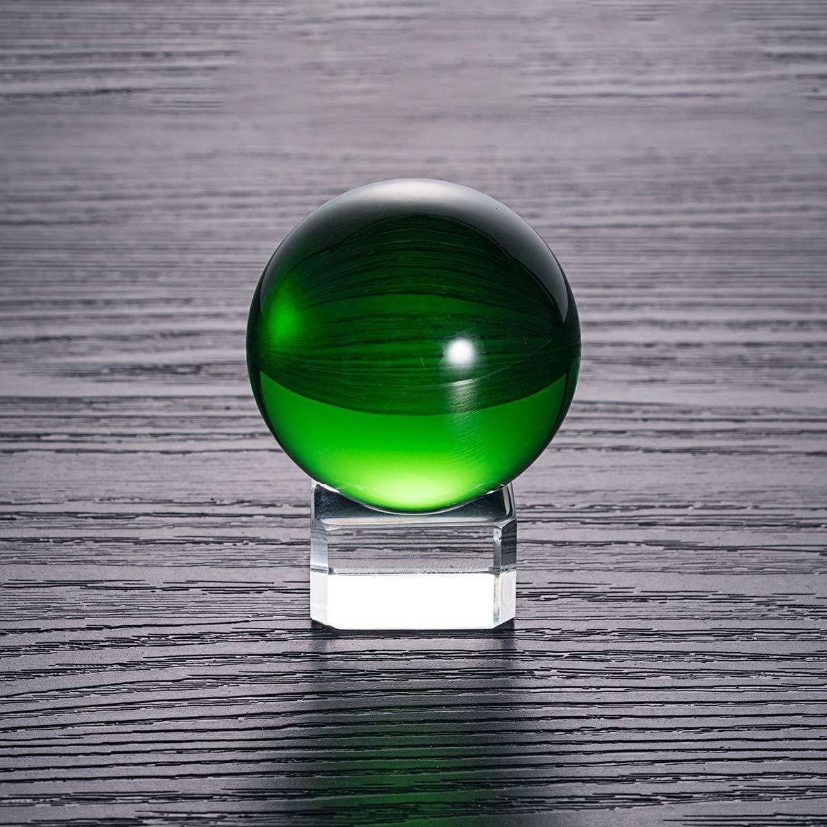 Bola de Cristal K9 50mm LONGWIN con Soporte Verde