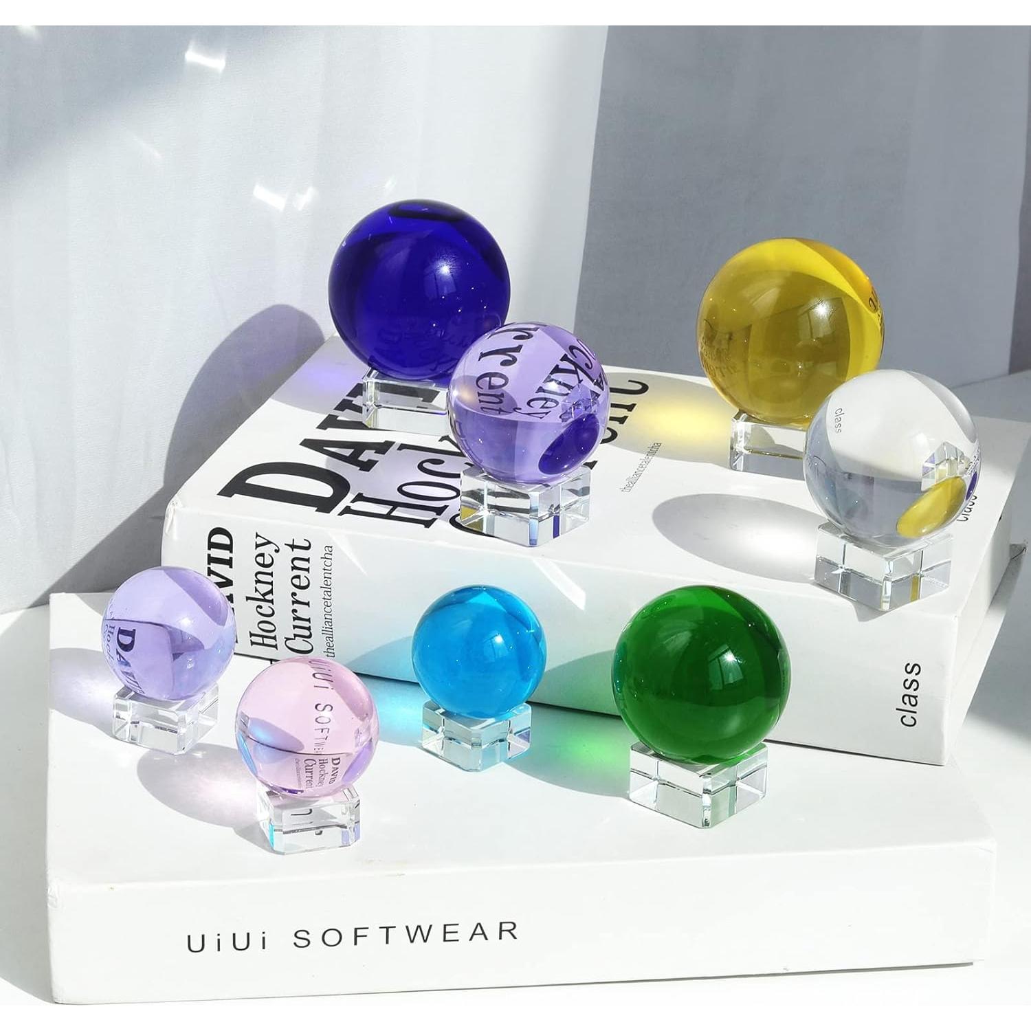 Bola de Cristal K9 50mm LONGWIN con Soporte Verde