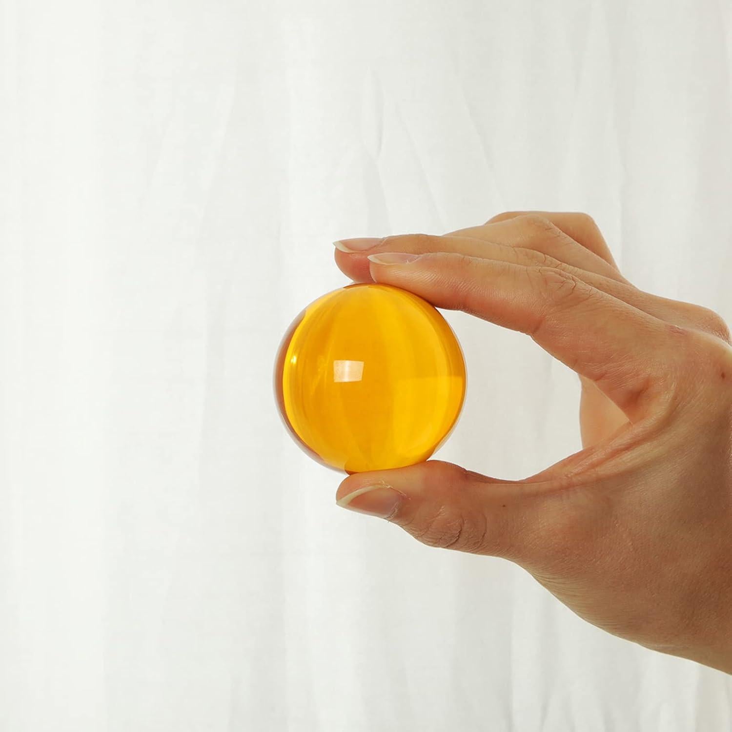 Bola de Cristal K9 50mm LONGWIN con Soporte Ámbar