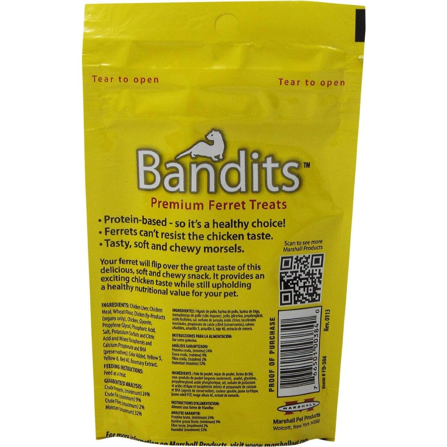 Golosinas para Hurones Marshall Bandit Sabor Pollo 170g