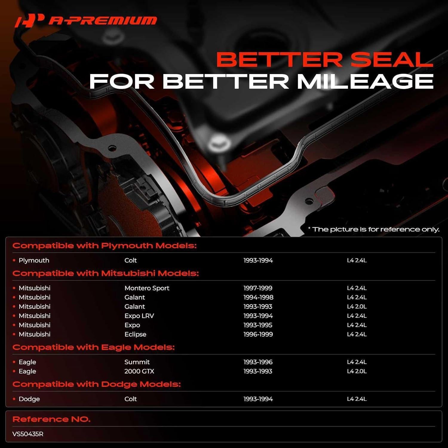 Juego de Junta de Tapa de Válvula A-Premium para Mitsubishi y Dodge