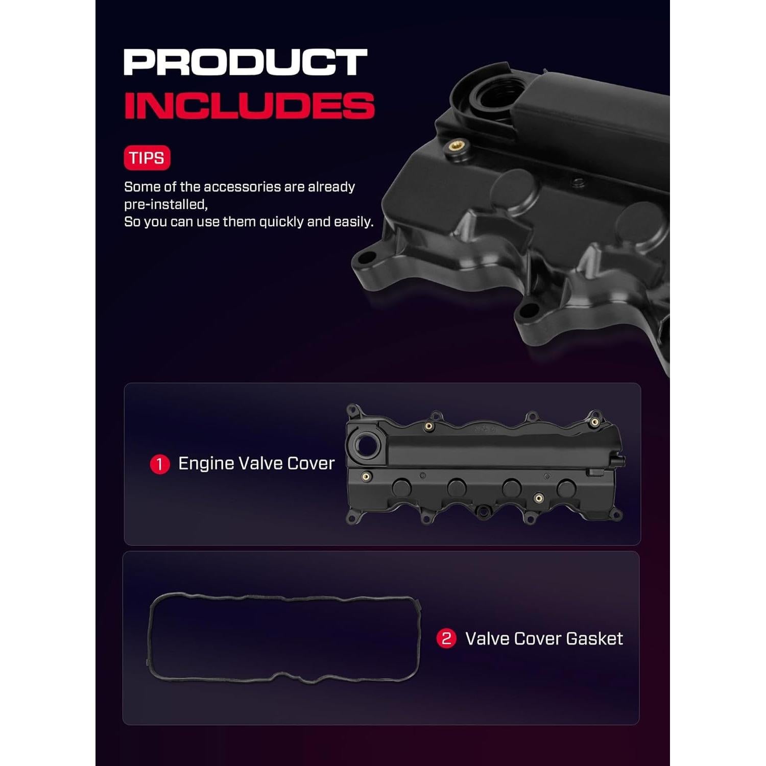 Cubierta de Válvula de Motor XIMAKA 12310RNAA01 para Honda L4 1.8L