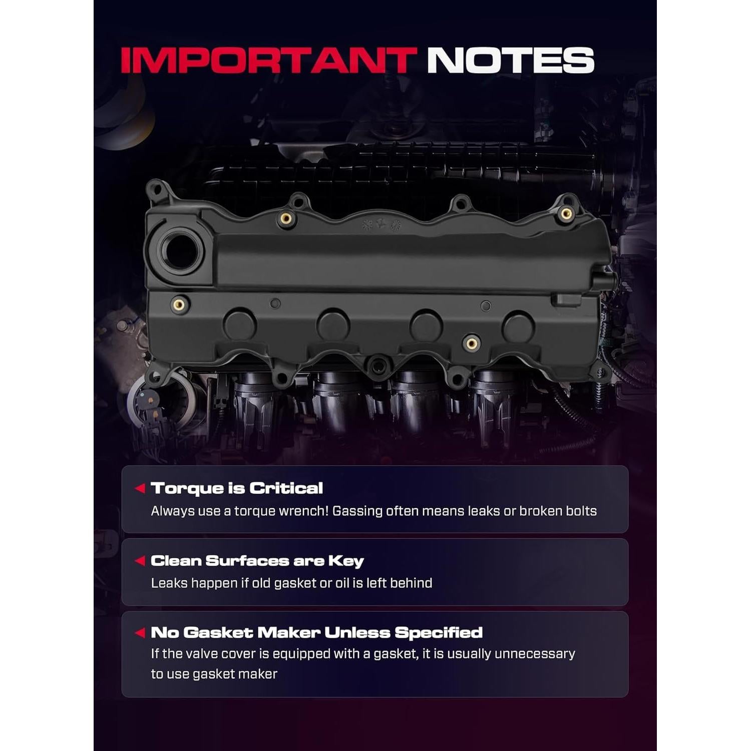 Cubierta de Válvula de Motor XIMAKA 12310RNAA01 para Honda L4 1.8L