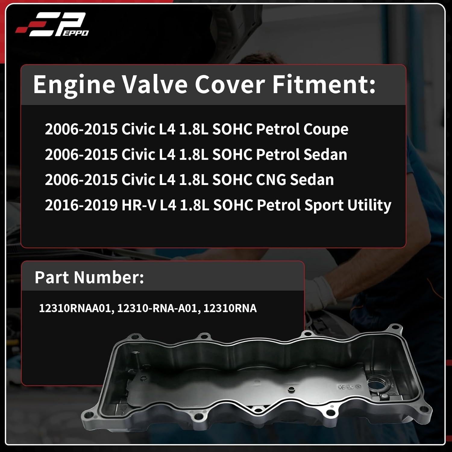 Cubierta de Válvula EPPO para Honda Civic 2006-2015 y HR-V 2016-2019