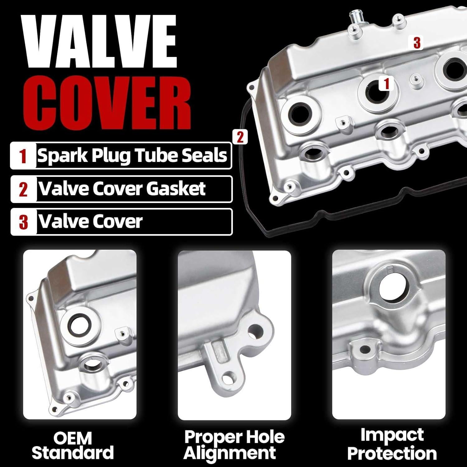 Cubierta de Válvula de Aluminio MITZONE para Toyota 4Runner, Hilux, Hiace 2003-2015