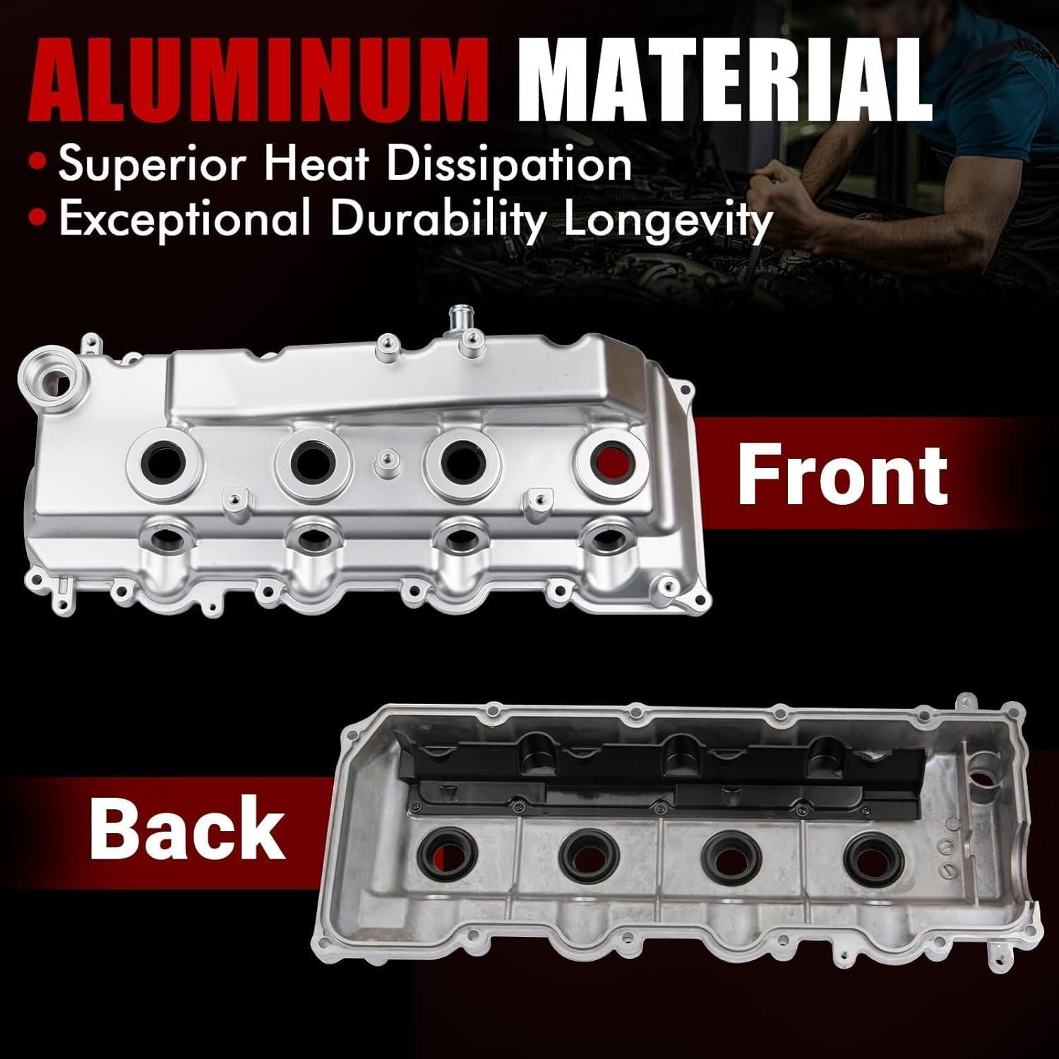 Cubierta de Válvula de Aluminio MITZONE para Toyota 4Runner, Hilux, Hiace 2003-2015