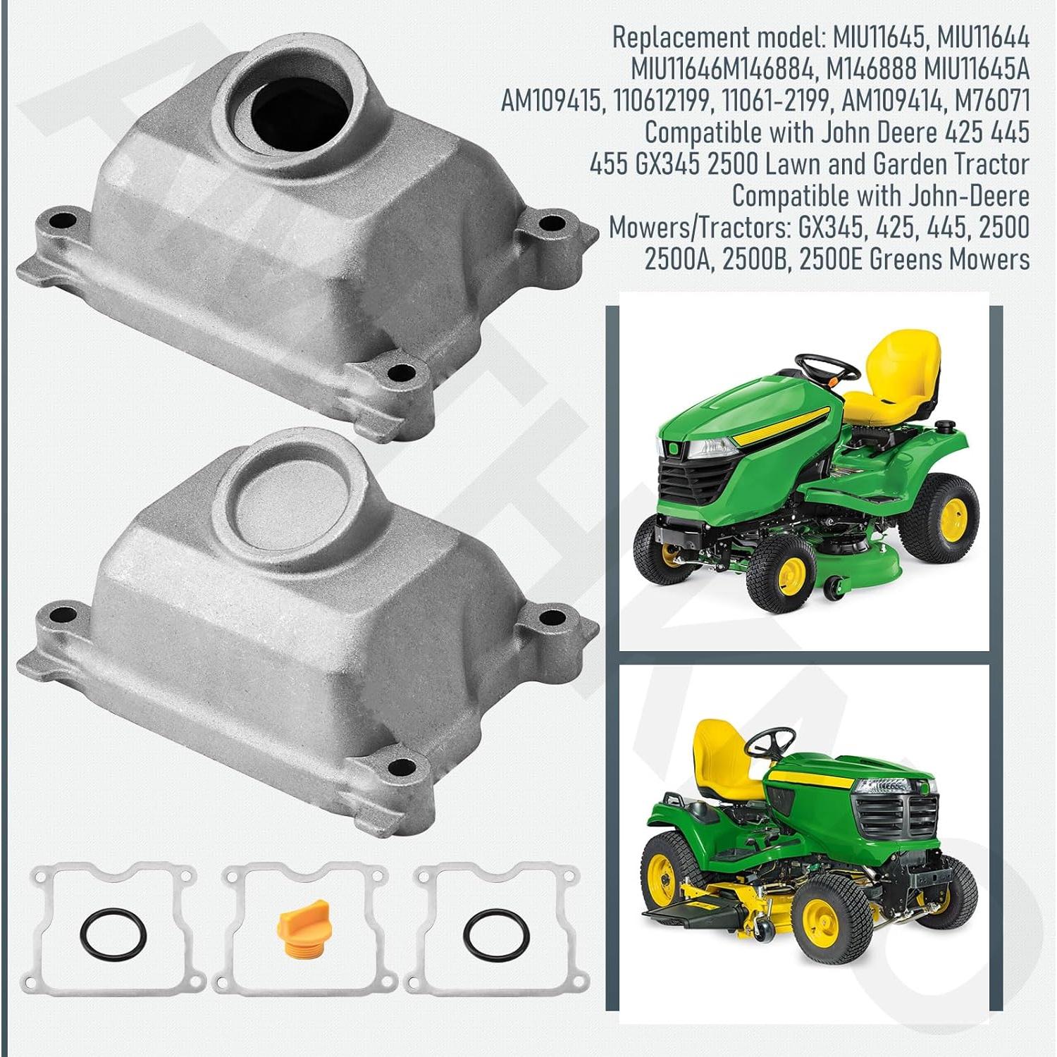 Kit de tapa de válvula aluminio MIU11645A John Deere 425 445 455