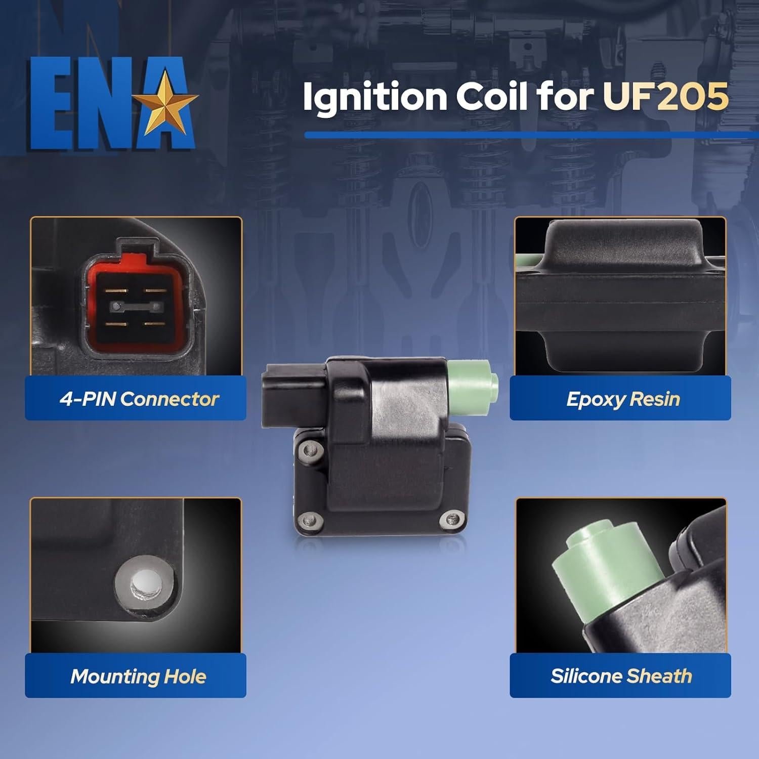 Bobina de Encendido ENA UF205 para Honda Accord y Prelude