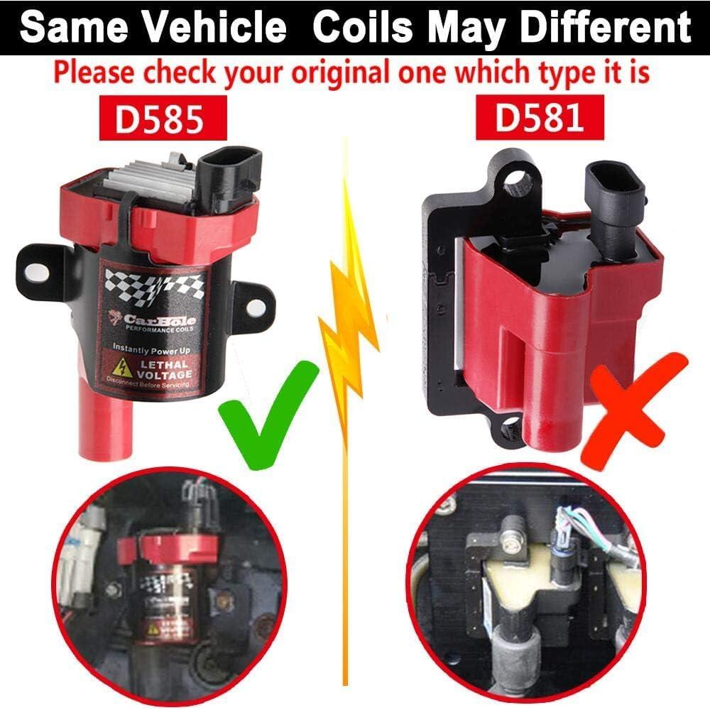 Bobinas de Encendido Redondas B4B D585 UF262 + Cables 8mm