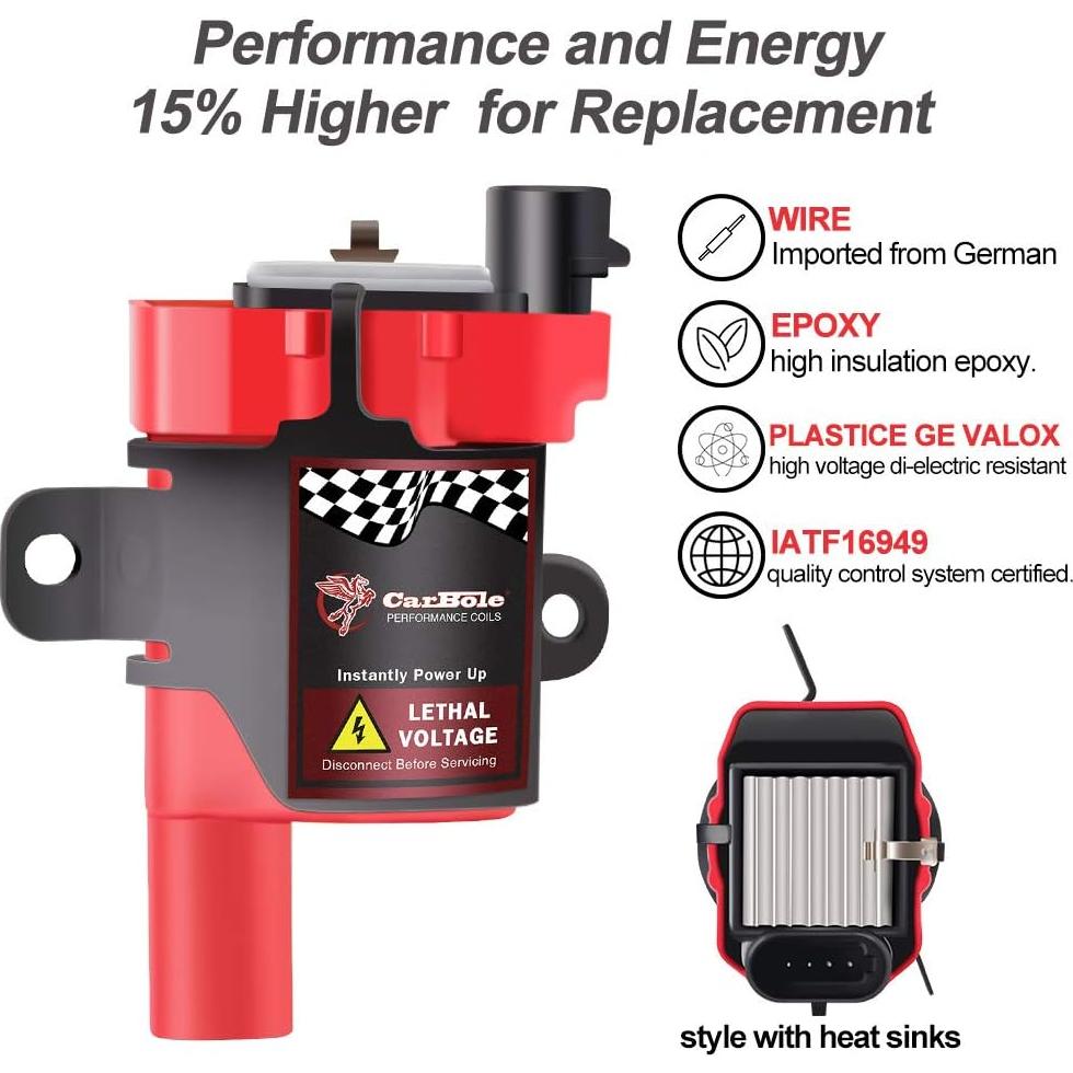 Bobinas de Encendido Redondas B4B D585 UF262 + Cables 8mm