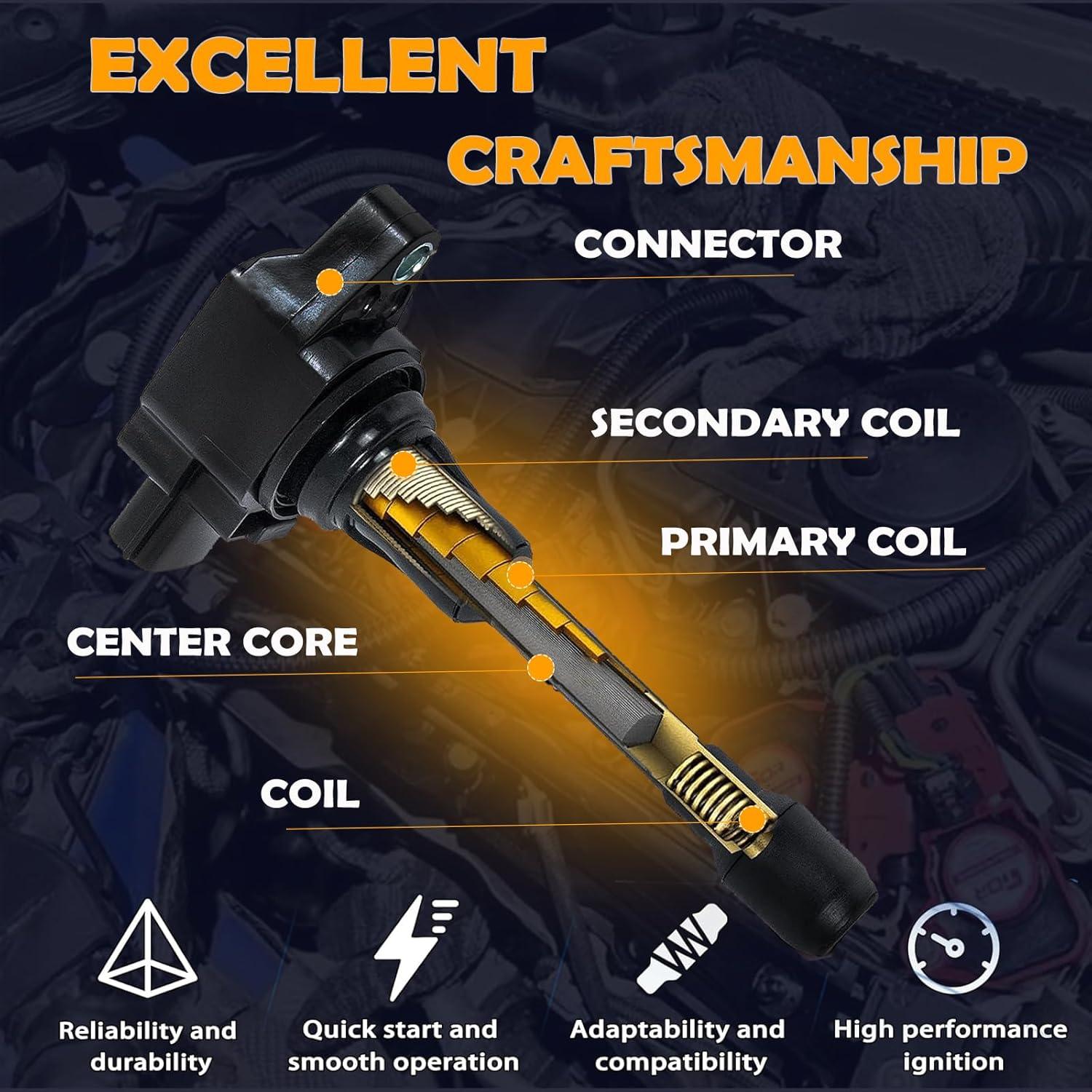 Juego de 6 Bobinas de Encendido y Bujías Iridio FFFauto UF603