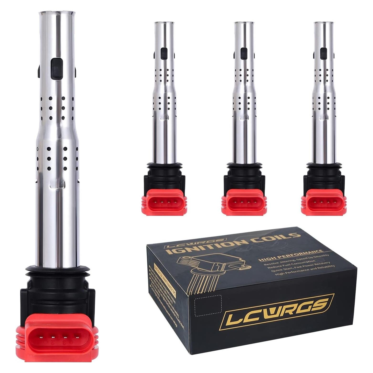 Juego de 4 Bobinas de Encendido LCWRGS para Audi y VW 2.0T