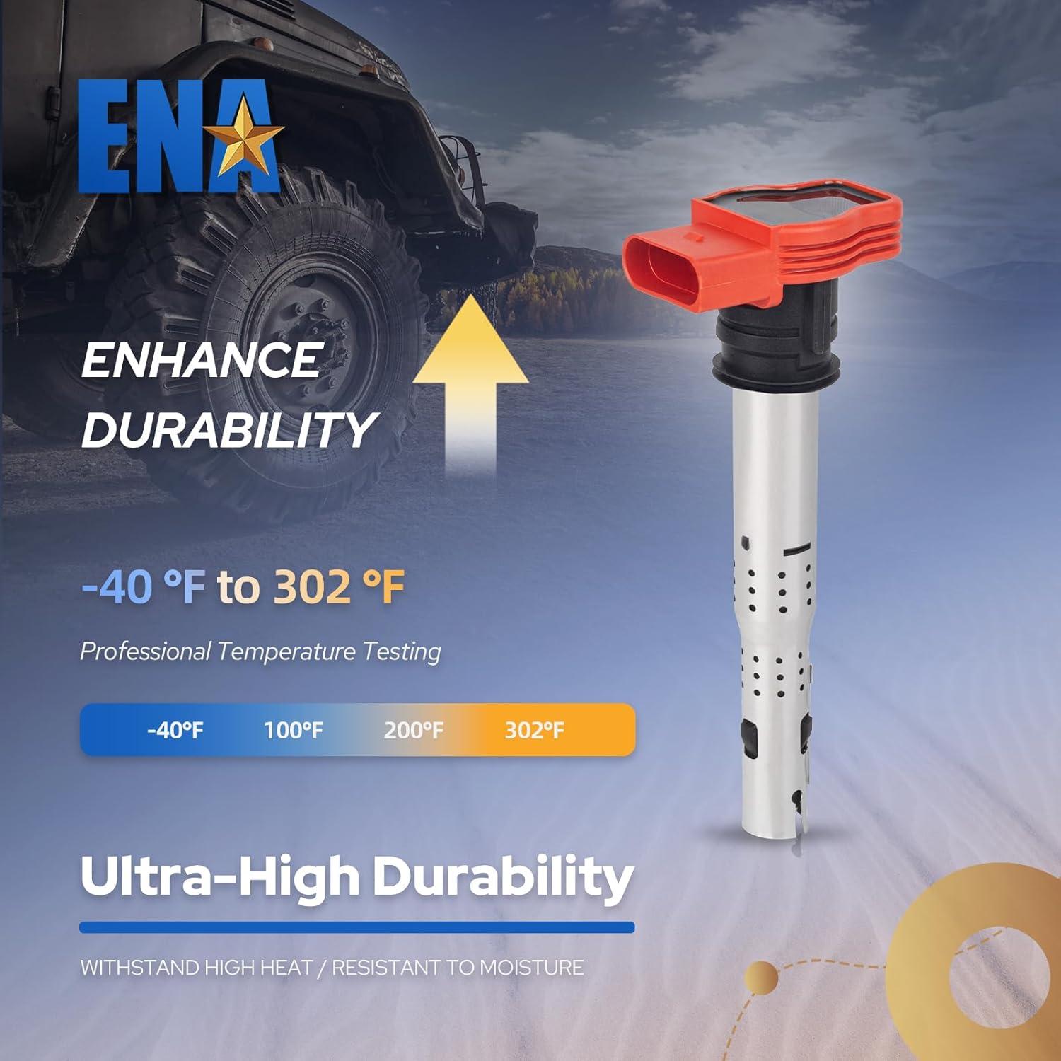 Juego de 6 Bobinas de Encendido ENA UF529 para Audi VW