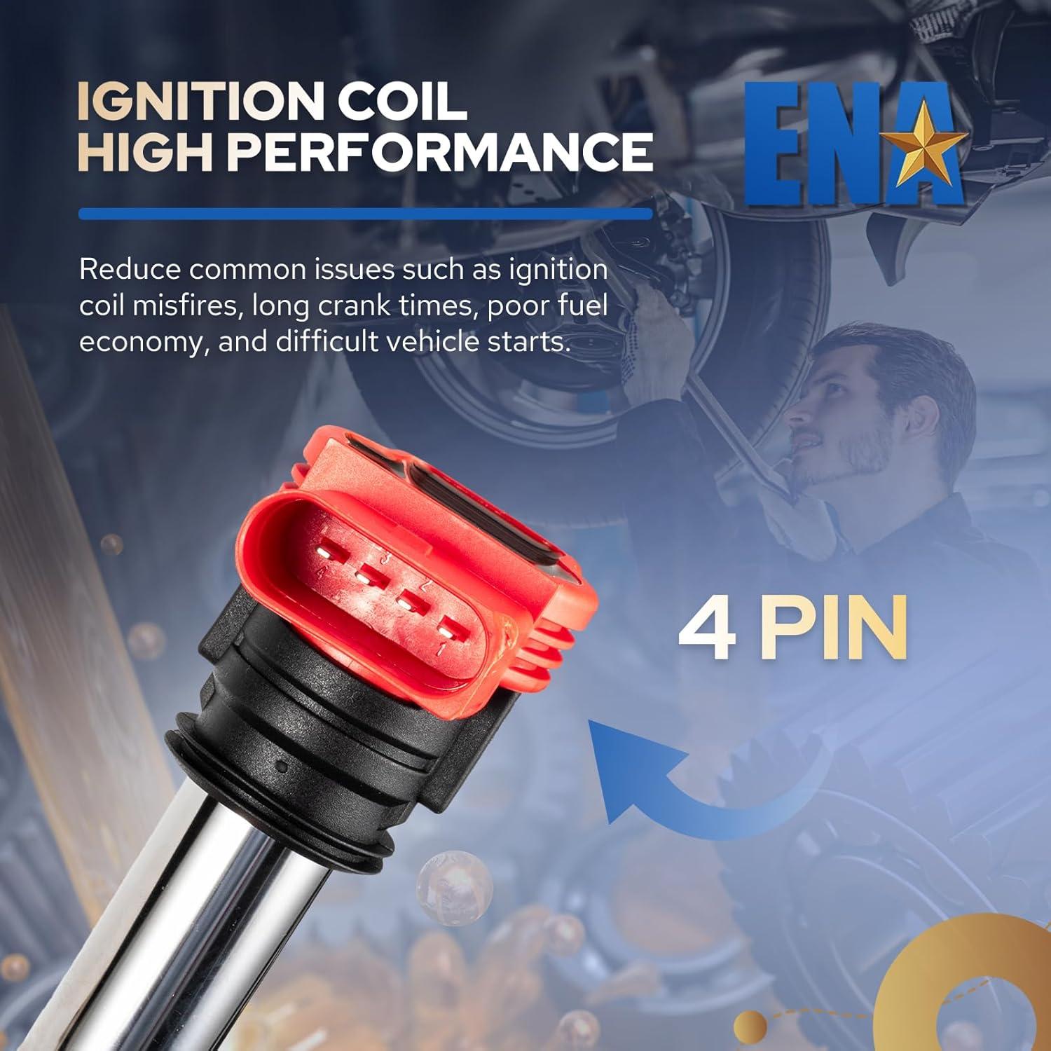 Juego de 6 Bobinas de Encendido ENA UF529 para Audi VW