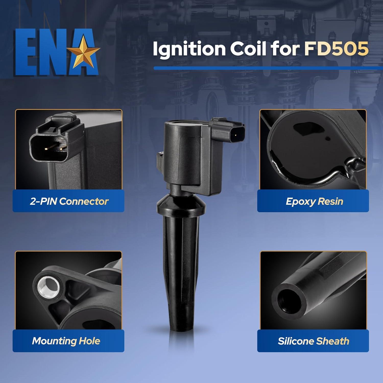 ENA Juego de 4 Bobinas de Encendido para Ford Mazda 2.0L 2.3L