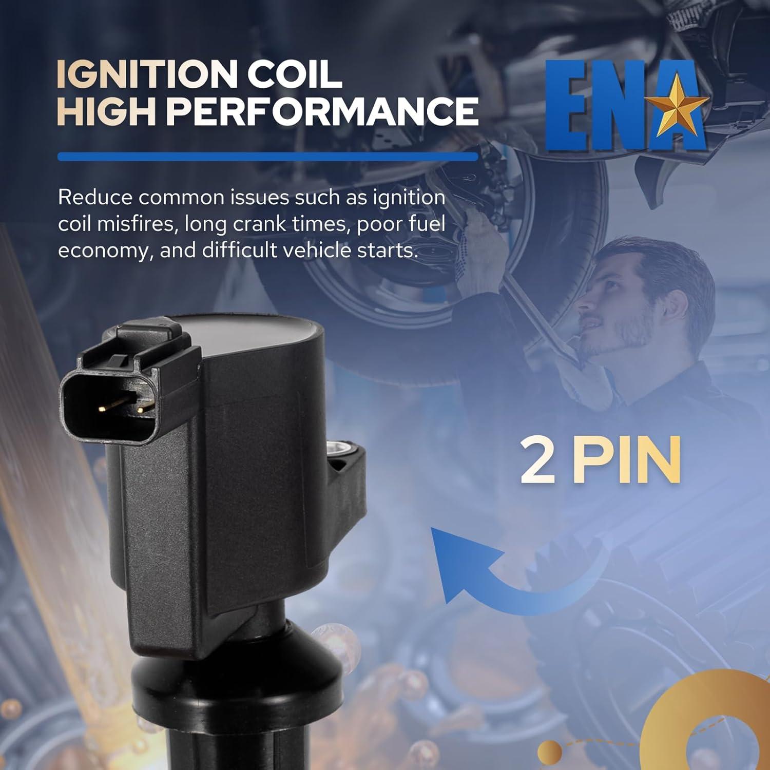 ENA Juego de 4 Bobinas de Encendido para Ford Mazda 2.0L 2.3L