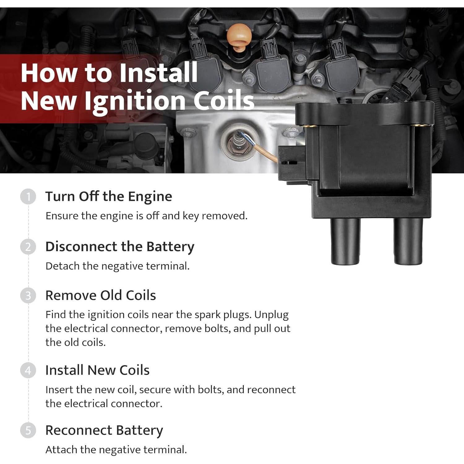 Bobina de Encendido NPAUTO FD497 FD501 para Ford y Mazda