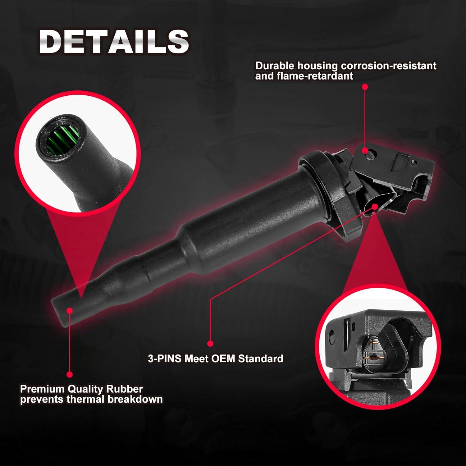 Juego de 6 Bobinas de Encendido TEMSONE para BMW 3.0L