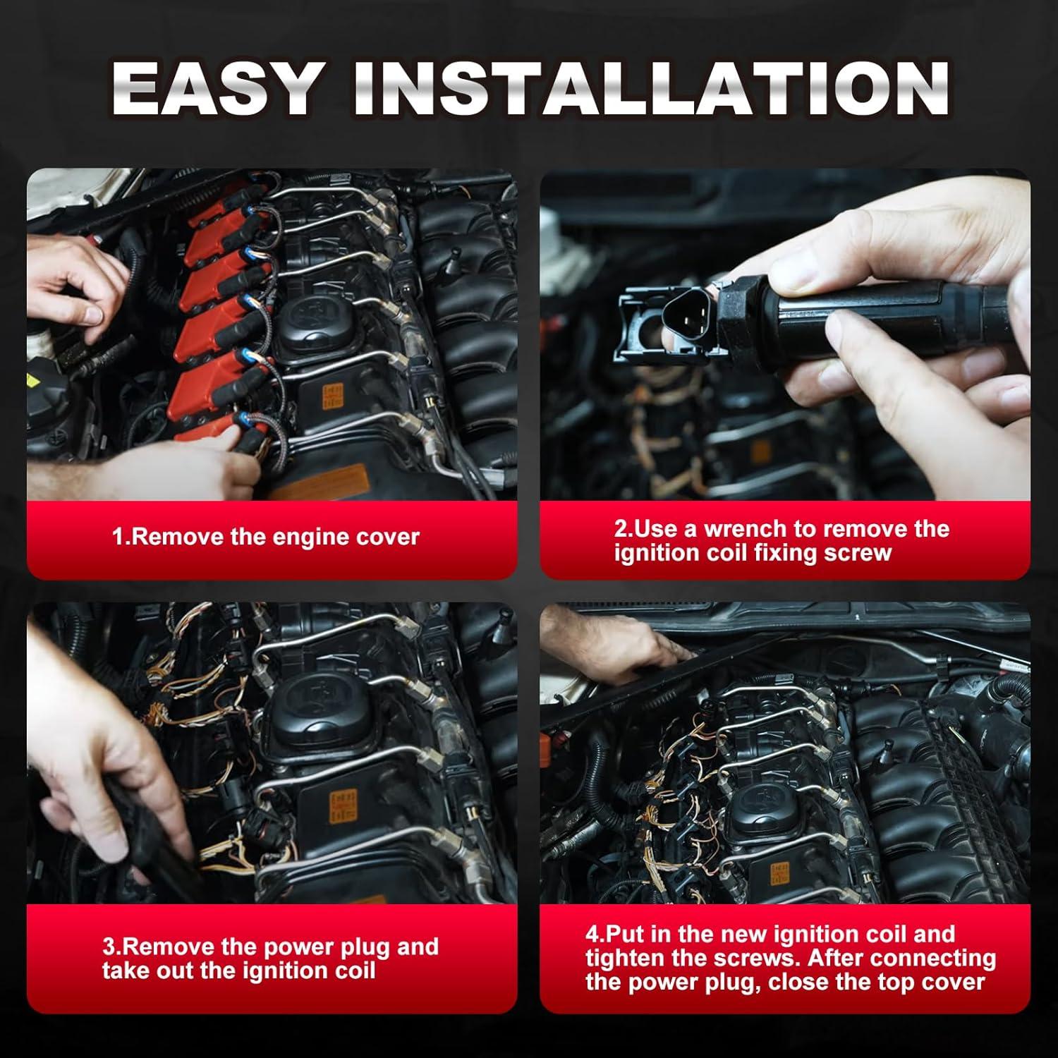 Juego de 6 Bobinas de Encendido TEMSONE para BMW 3.0L