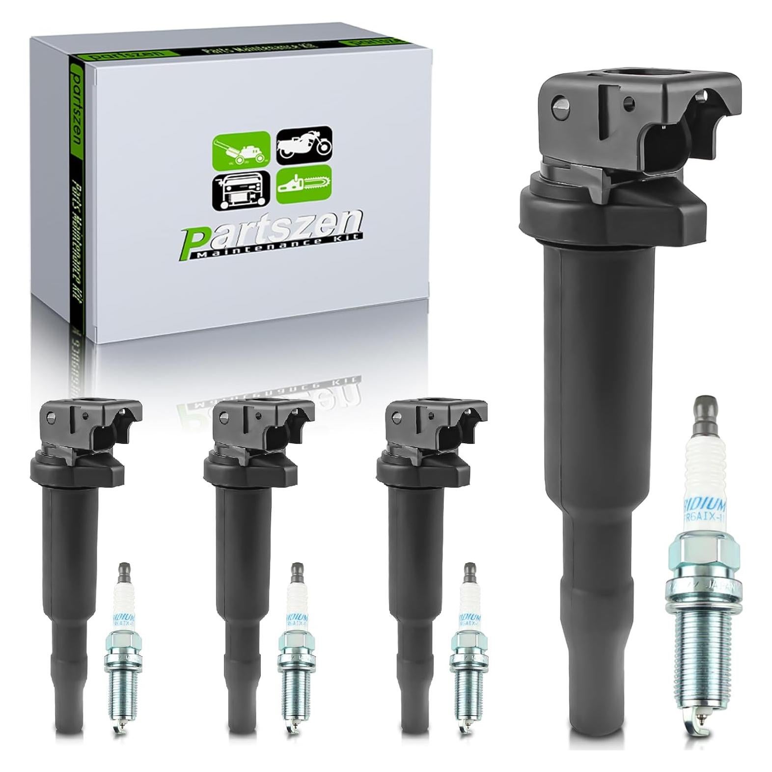 Juego de 4 Bobinas de Encendido y Bujía Iridio Partszen