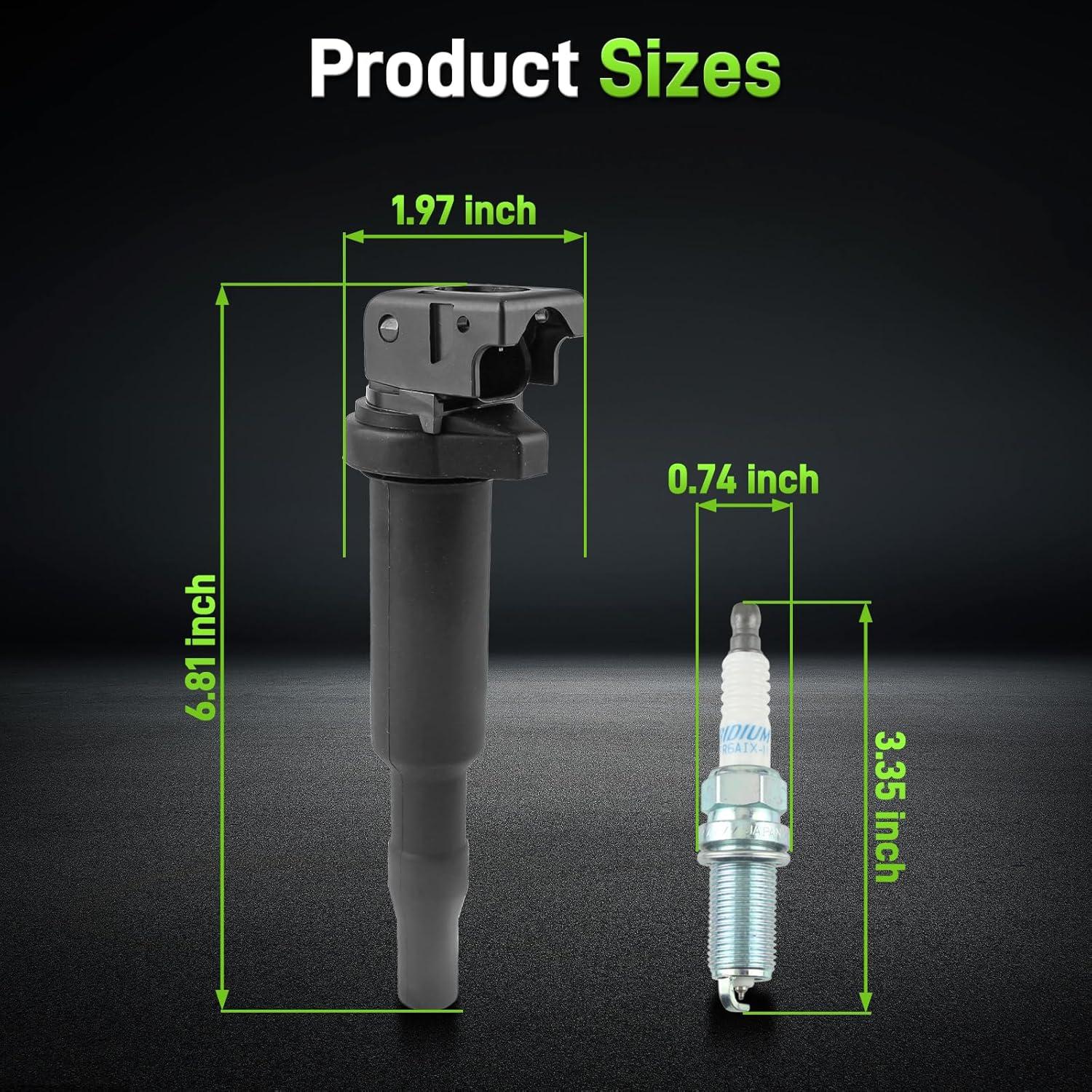 Juego de 4 Bobinas de Encendido y Bujía Iridio Partszen