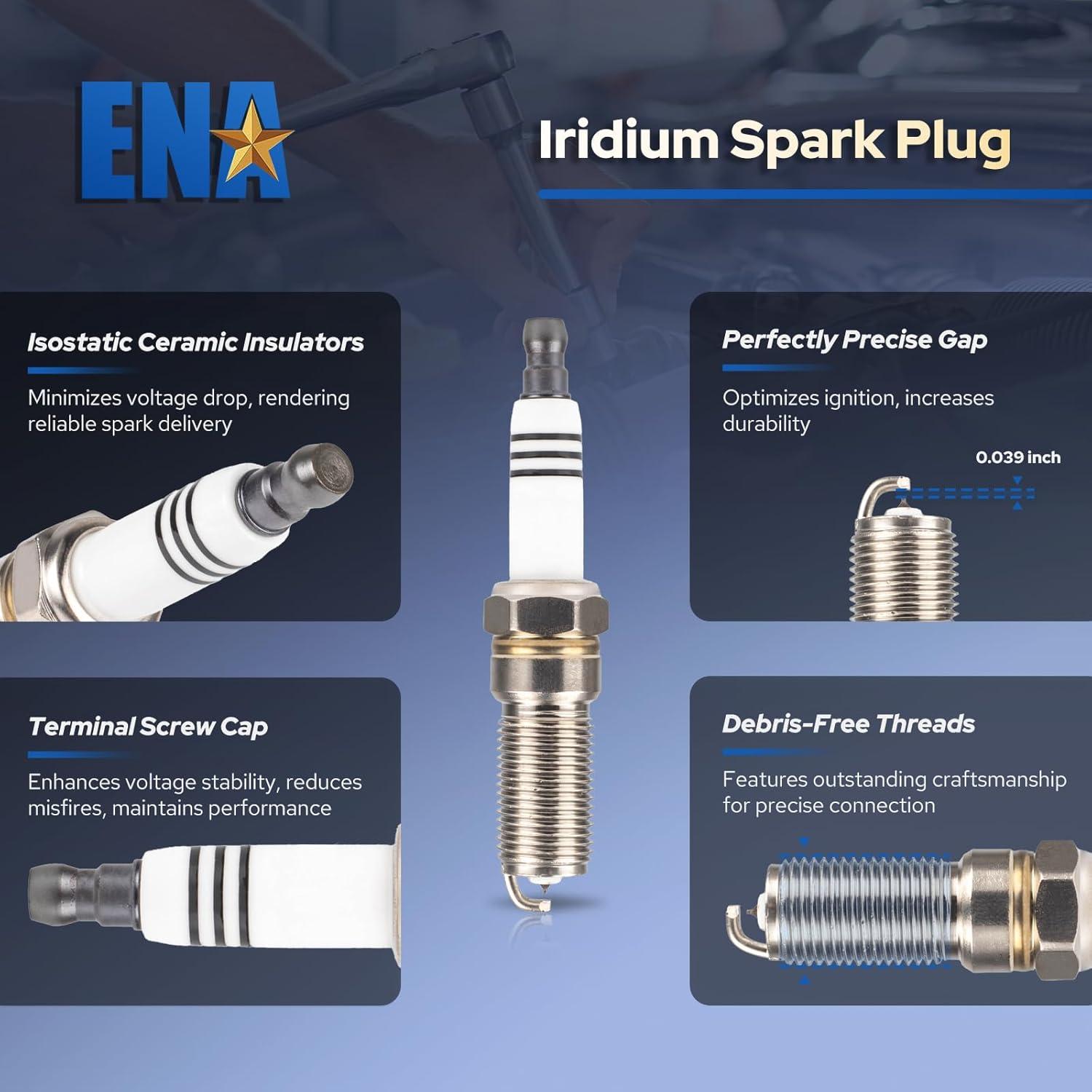 Juego de 6 Bobinas de Encendido y Bujías Iridio ENA 3.5L Ford