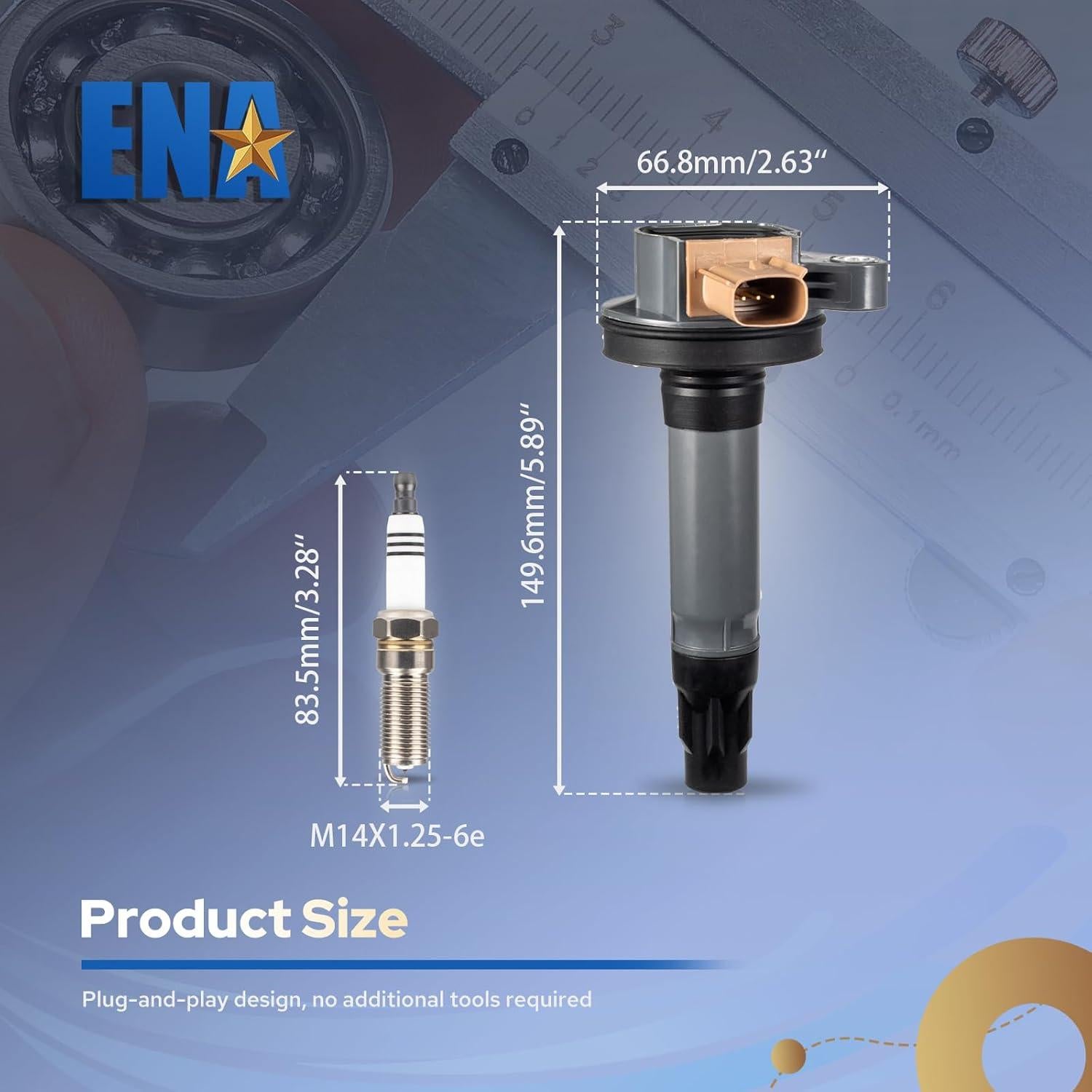 Juego de 6 Bobinas de Encendido y Bujías Iridio ENA 3.5L Ford